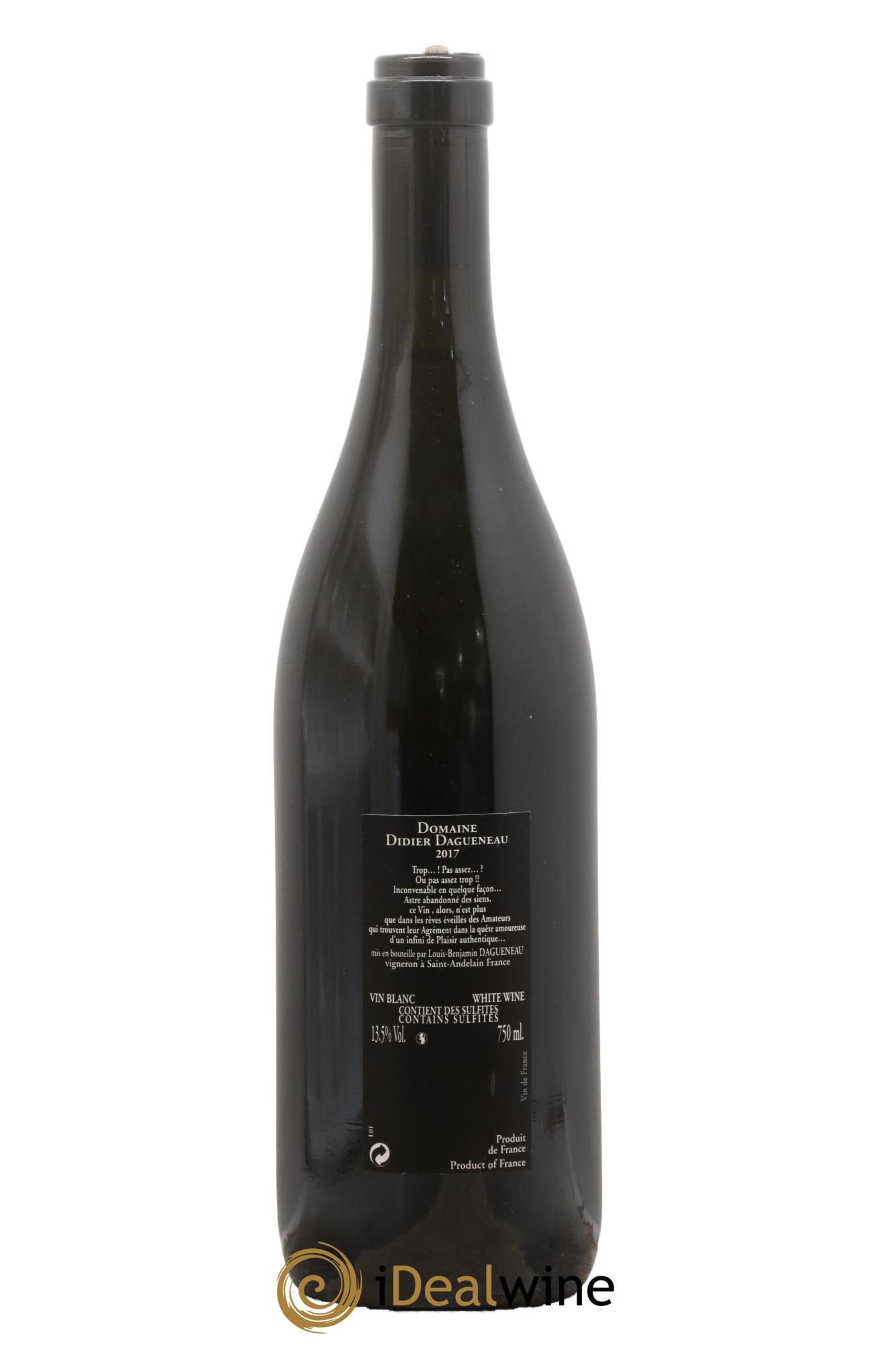 Vin de France (anciennement Pouilly-Fumé) Silex Dagueneau (Domaine Didier - Louis-Benjamin) 2017 - Lotto di 1 bottiglia - 1