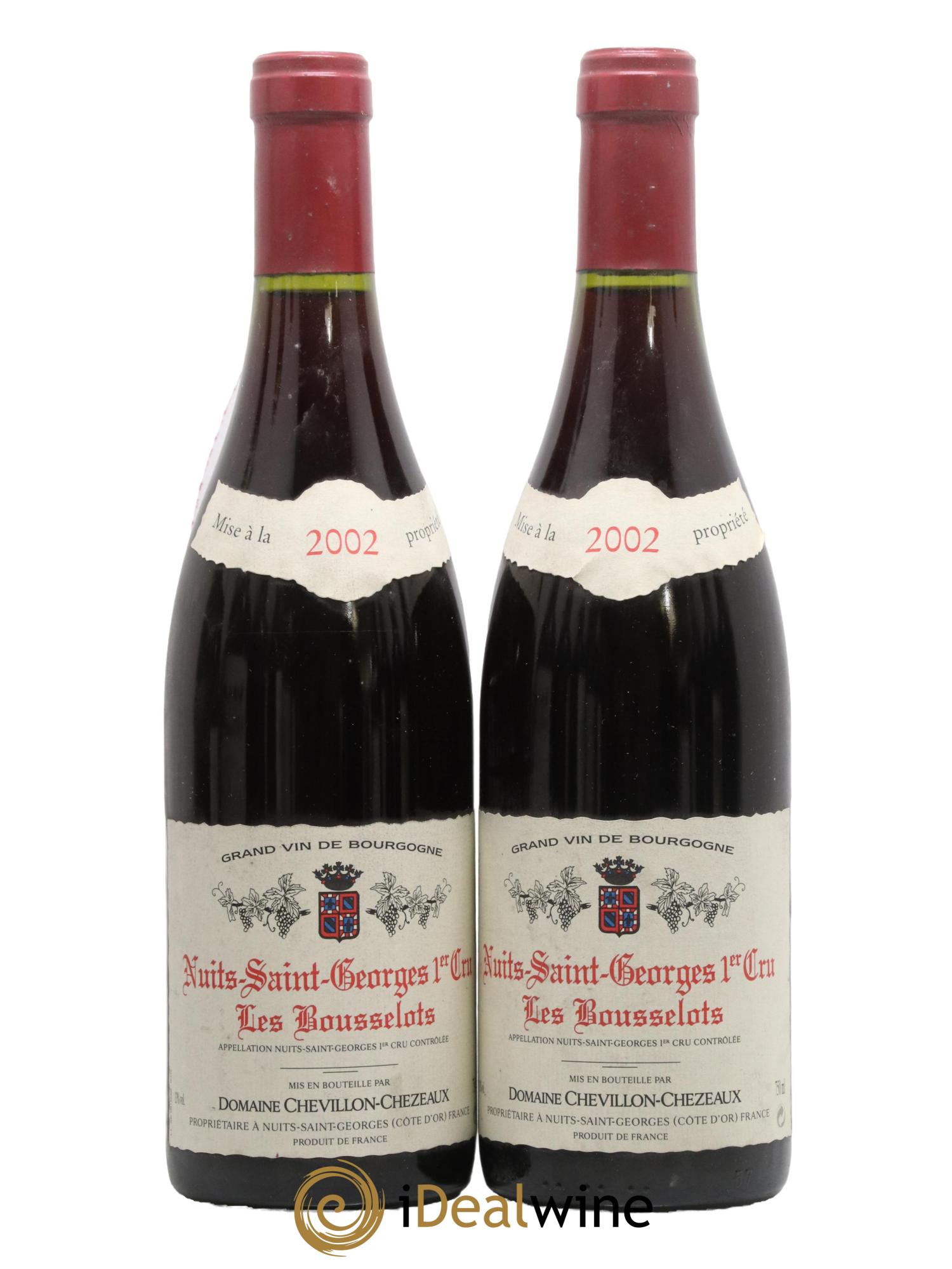 Nuits-Saint-Georges 1er Cru Les Bousselots Domaine Chevillon Chezeaux 2002 - Lot de 2 bouteilles - 0