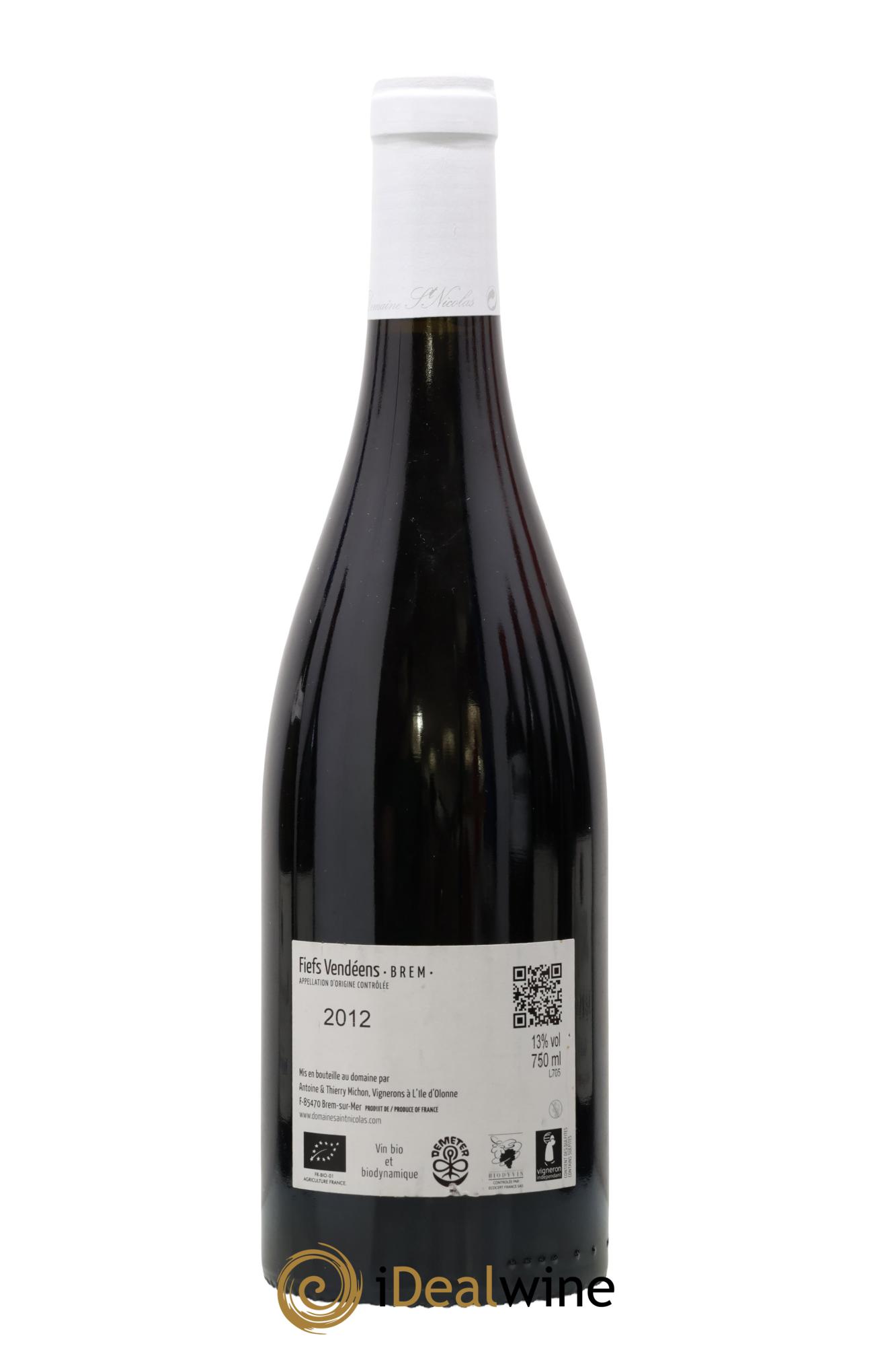 Fiefs Vendéens La grande Pièce Domaine Saint Nicolas 2012 - Lot of 1 bottle - 1
