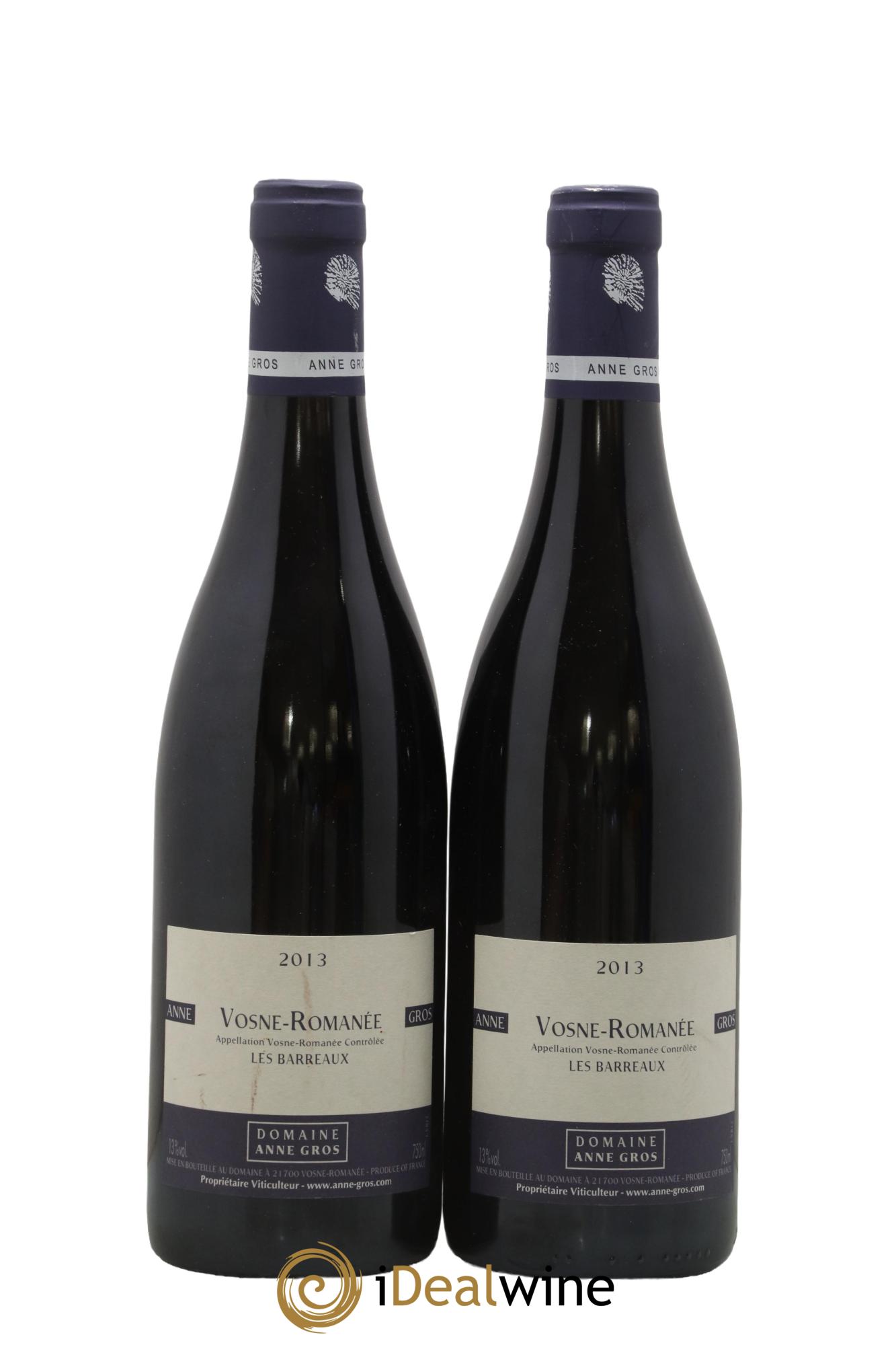 Vosne-Romanée Les Barreaux Anne Gros 2013 - Lot de 2 bouteilles - 0