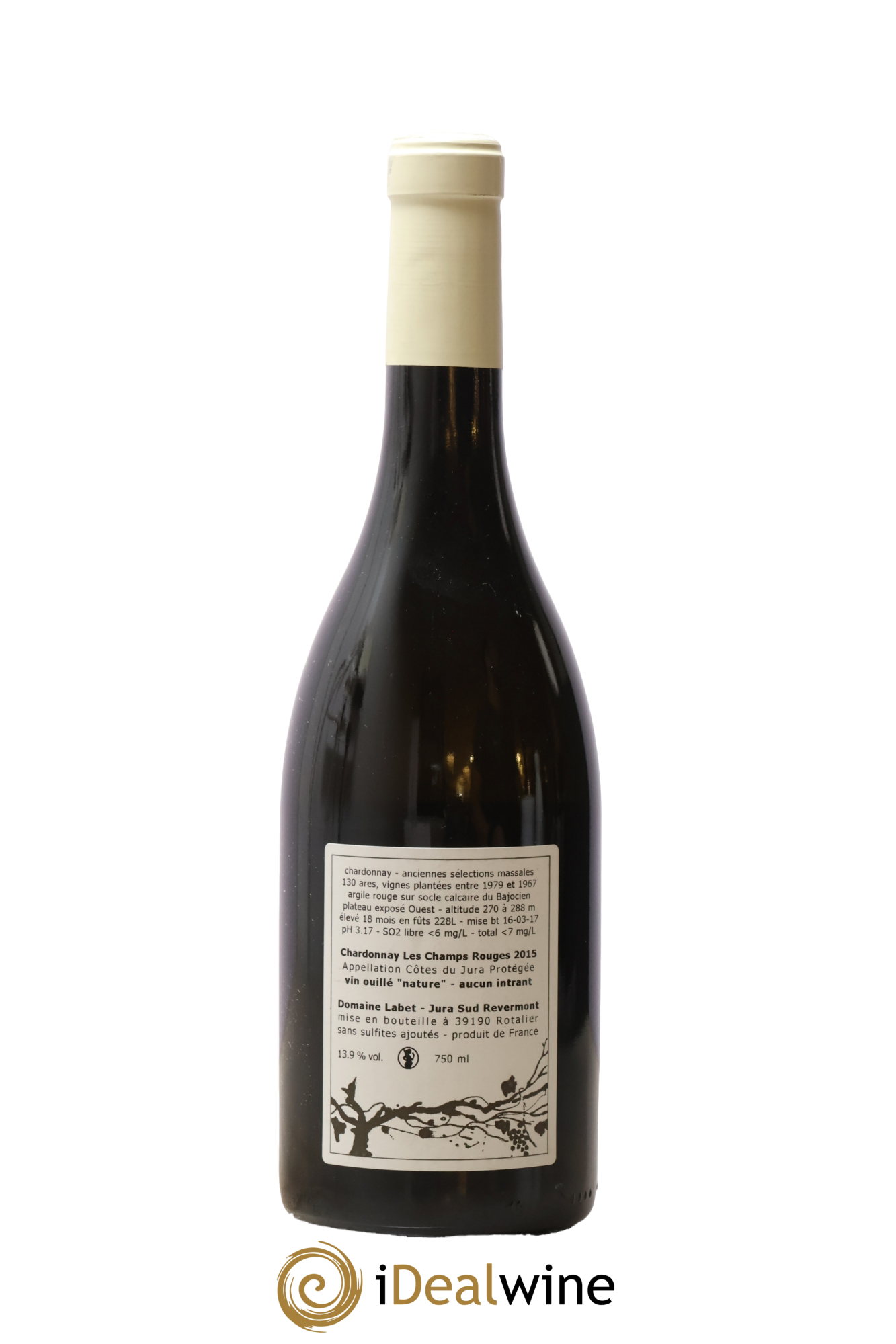 Côtes du Jura Chardonnay Les Champs Rouges Romain - Julien - Charline Labet 2015 - Lot of 1 bottle - 1