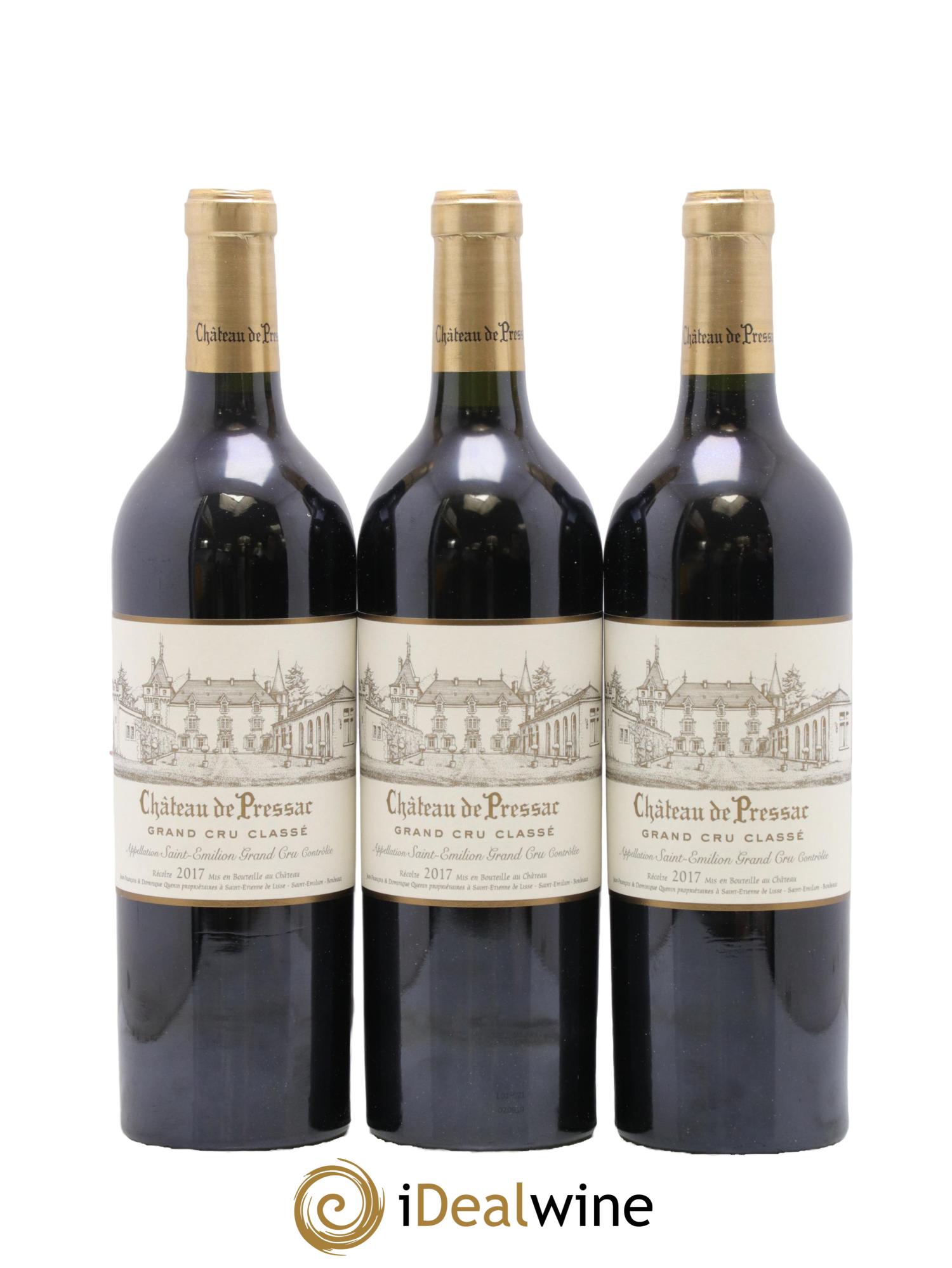 Château de Pressac Grand Cru Classé 2017 - Lot of 3 bottles - 0