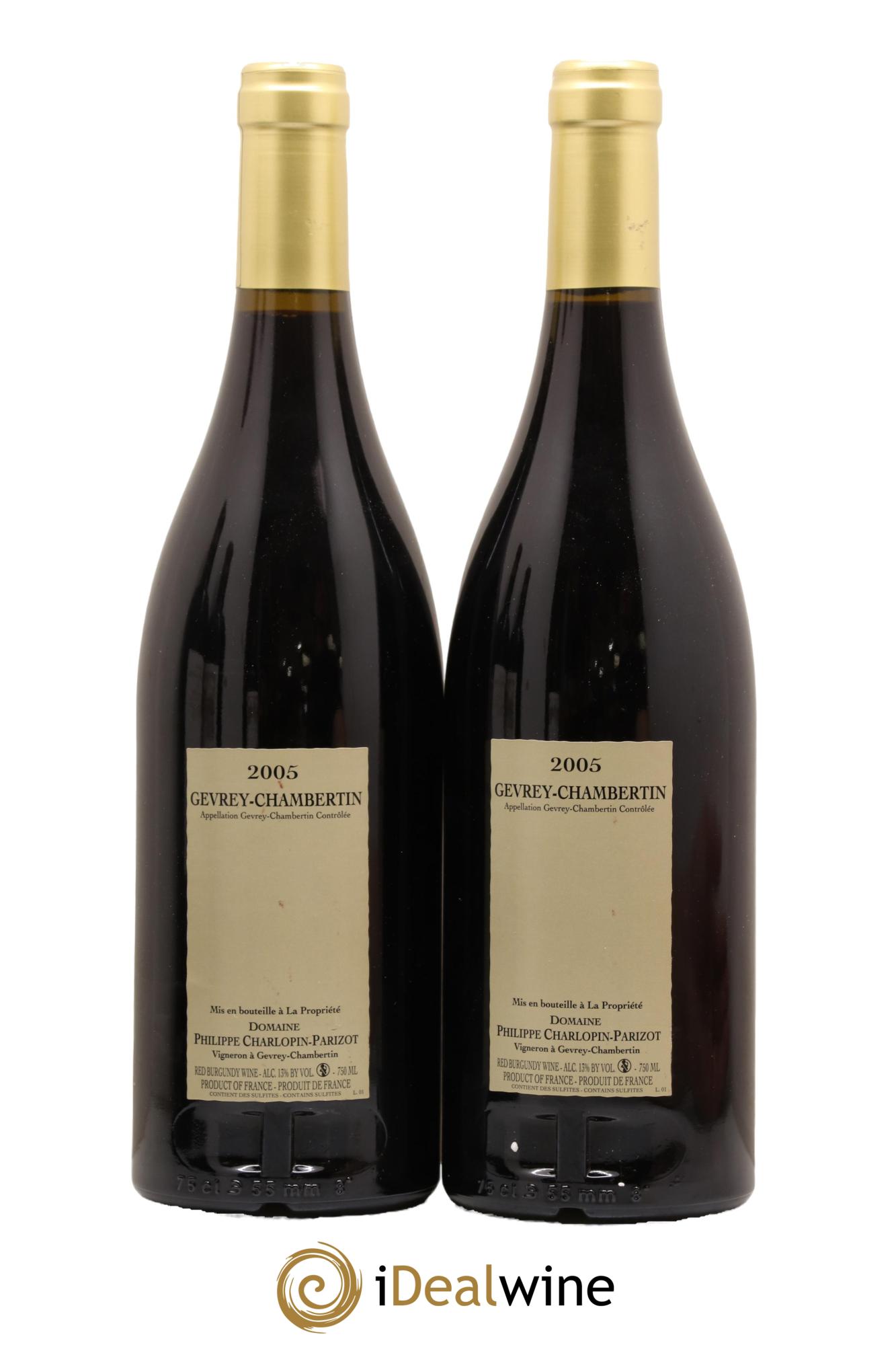 Gevrey-Chambertin Cuvée Vieilles Vignes Charlopin-Parizot 2005 - Lot of 2 bottles - 1