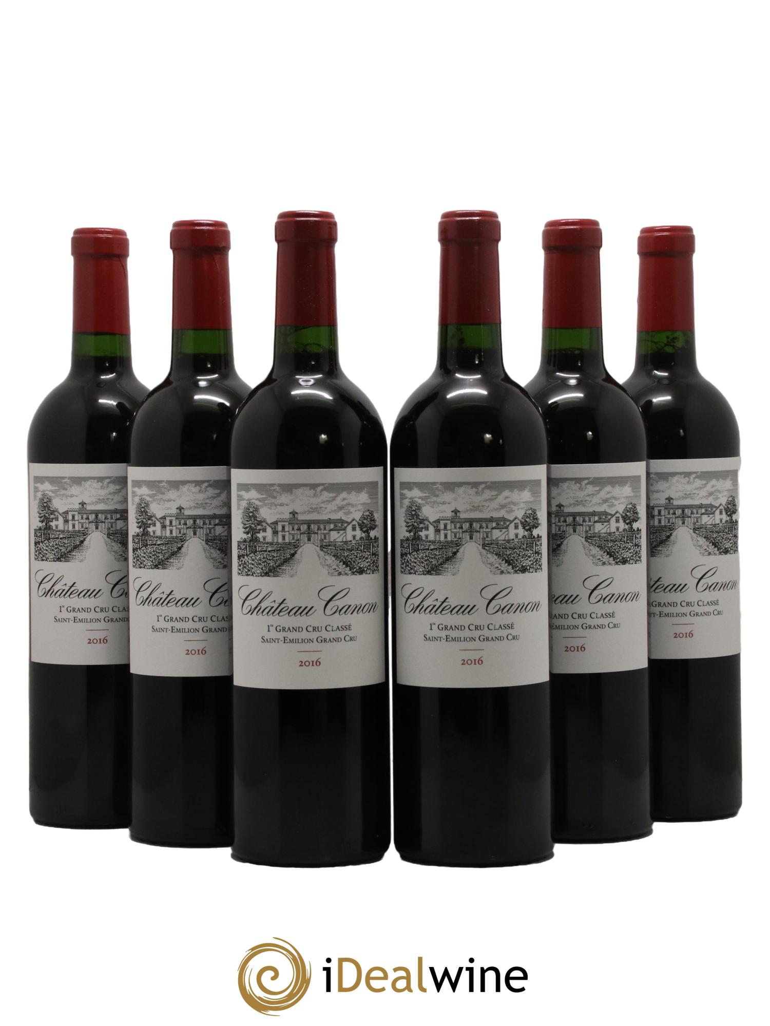 Château Canon 1er Grand Cru Classé B 2016 - Lot of 6 bottles - 0