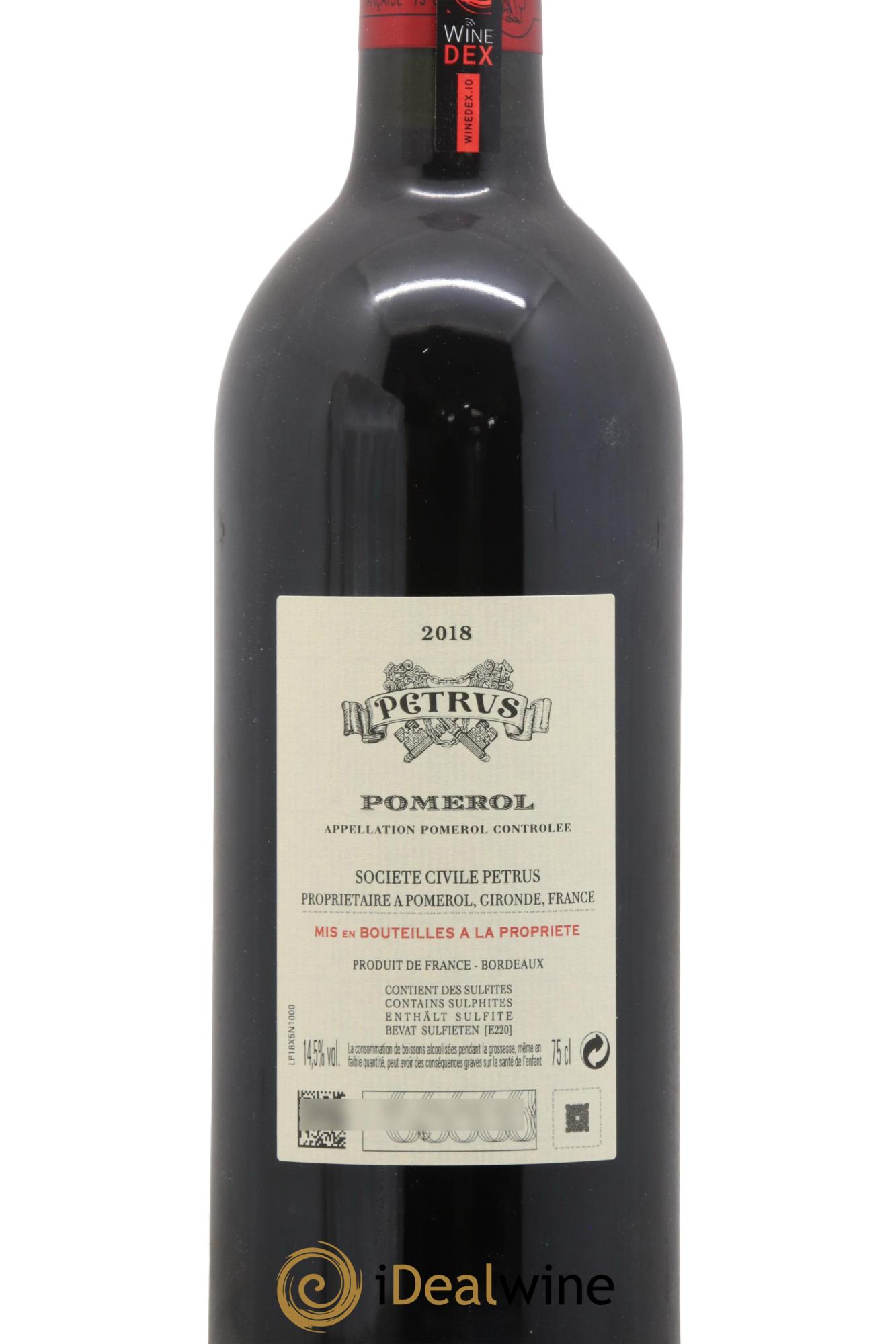 Petrus 2018 - Lot de 1 bouteille - 7