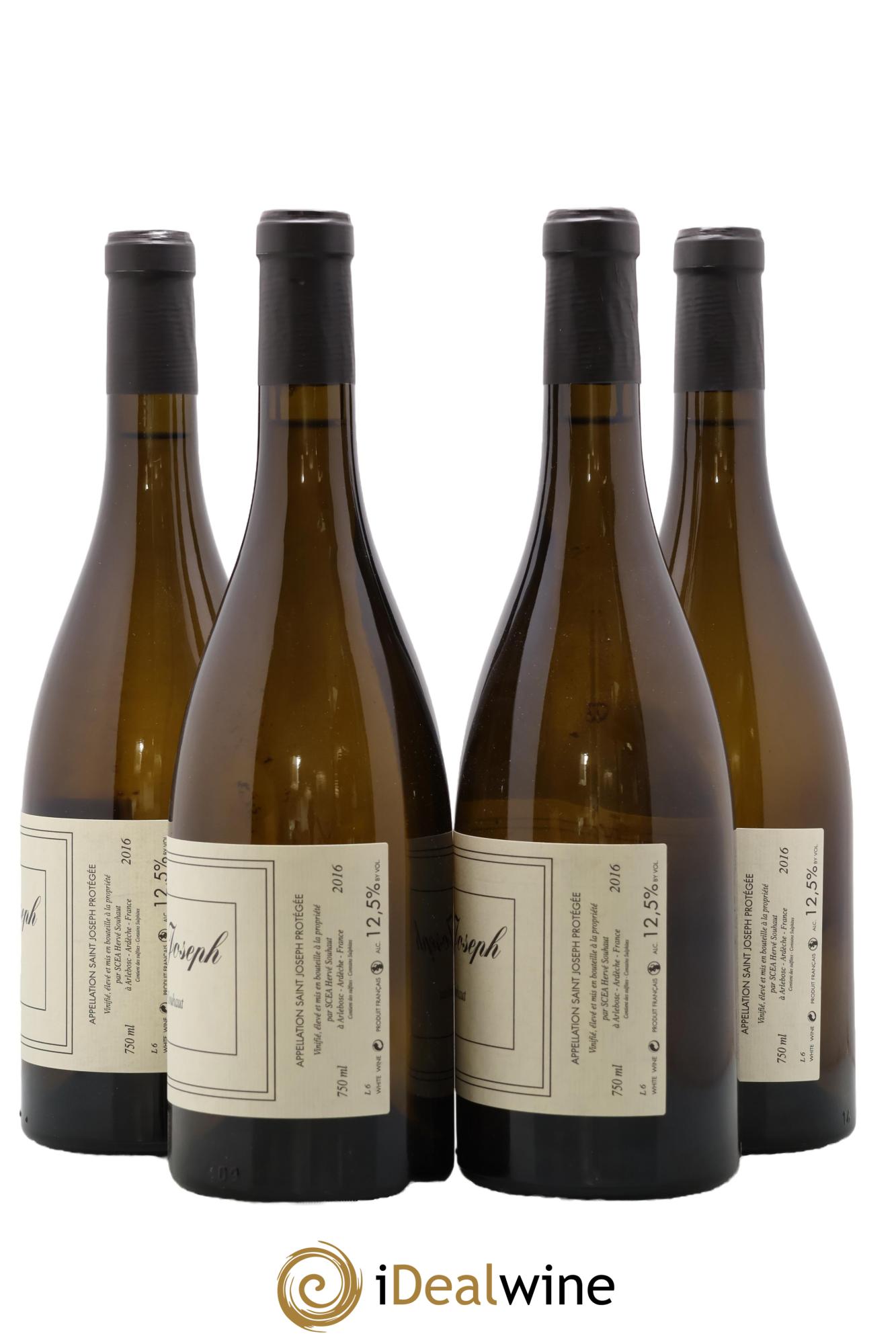 Saint-Joseph Hervé Souhaut 2016 - Lot of 4 bottles - 1