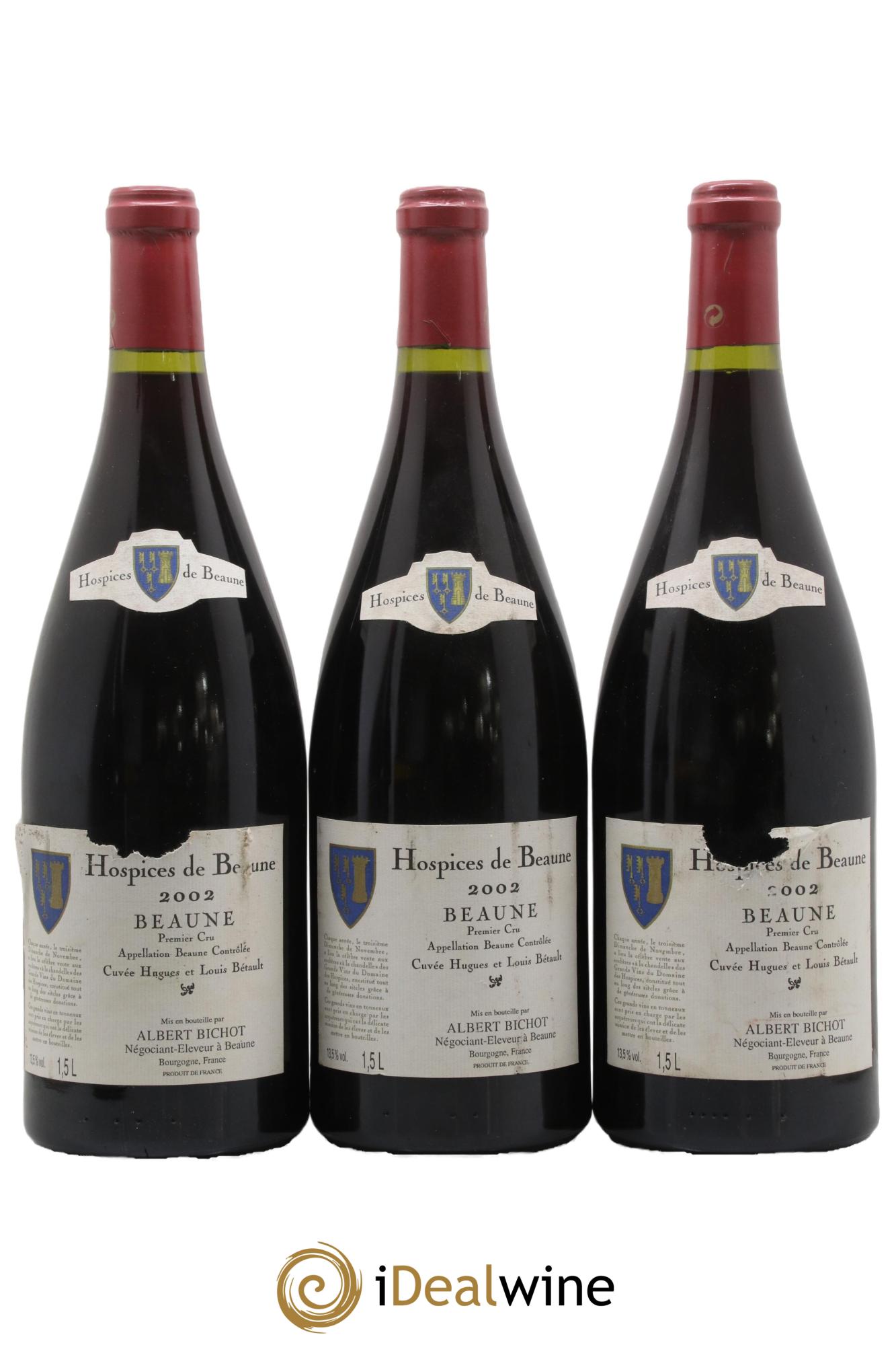 Beaune 1er Cru Hospices de Beaune cuvée Hugues et Louis Bétault Louis Latour 2002 - Posten von 3 Magnum - 0