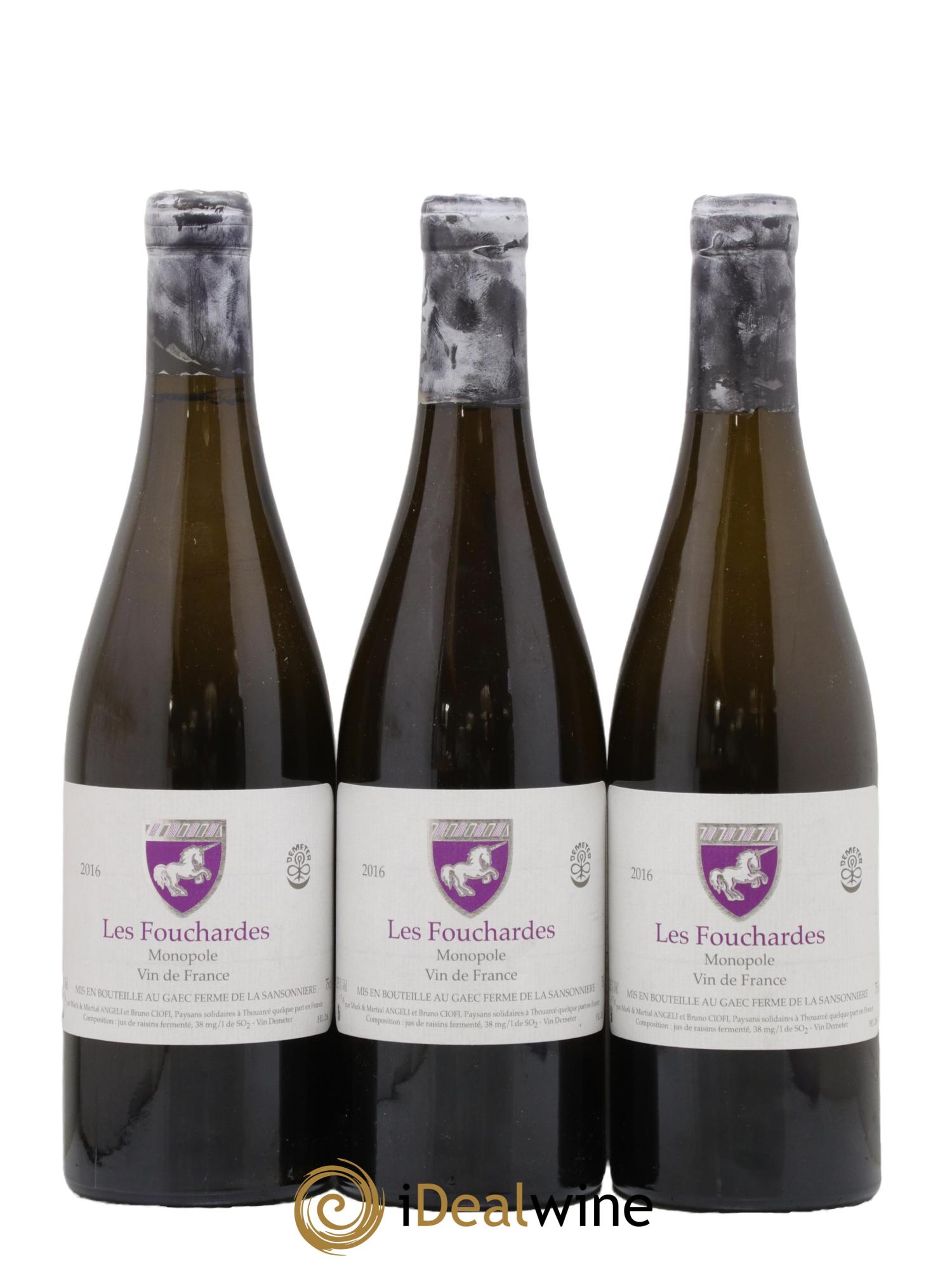 Vin de France Les Fouchardes Mark Angeli (Domaine) - Ferme de la Sansonnière 2016 - Lot of 3 bottles - 0