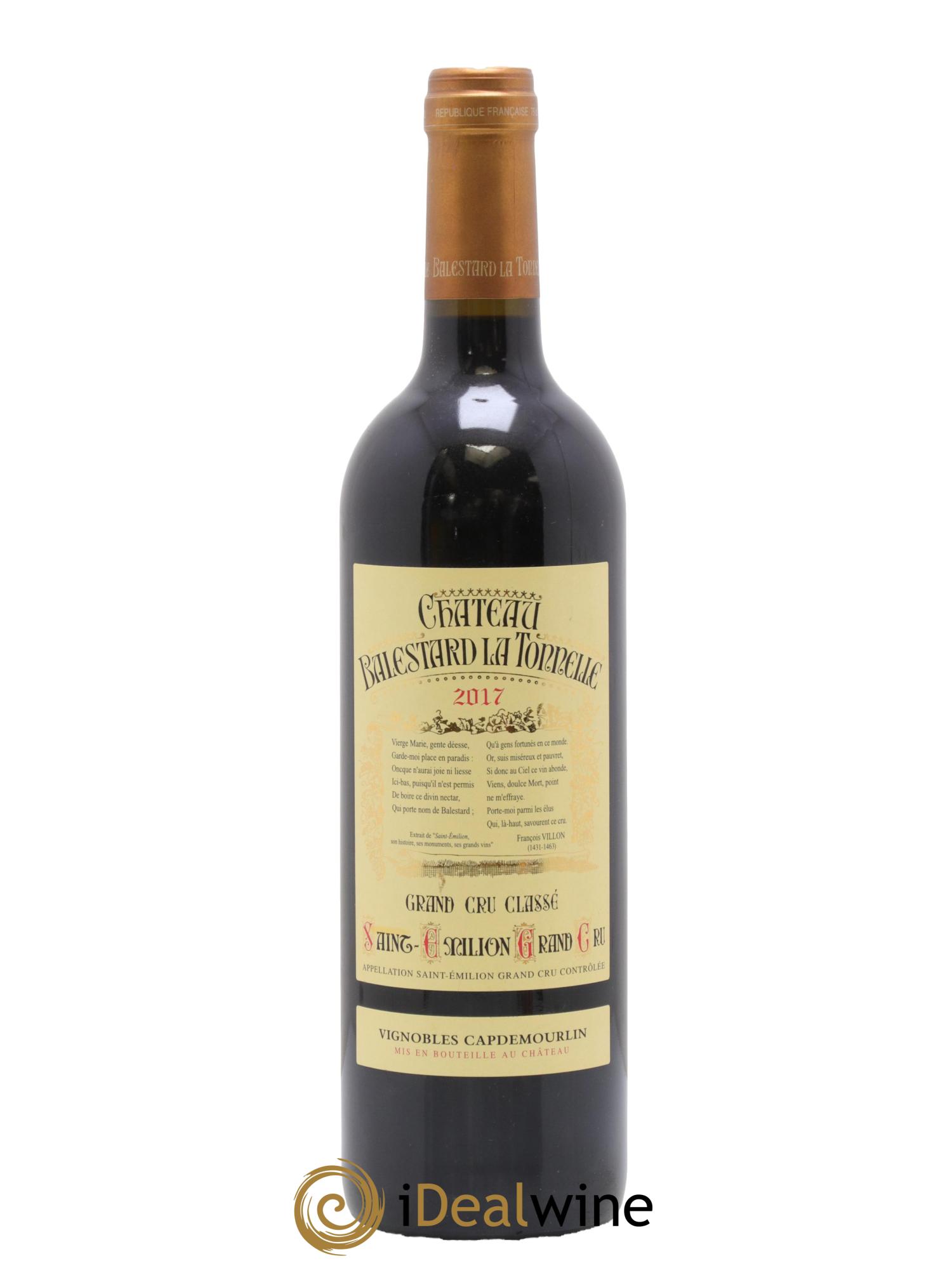 Château Balestard la Tonnelle Grand Cru Classé 2017 - Lot de 1 bouteille - 0