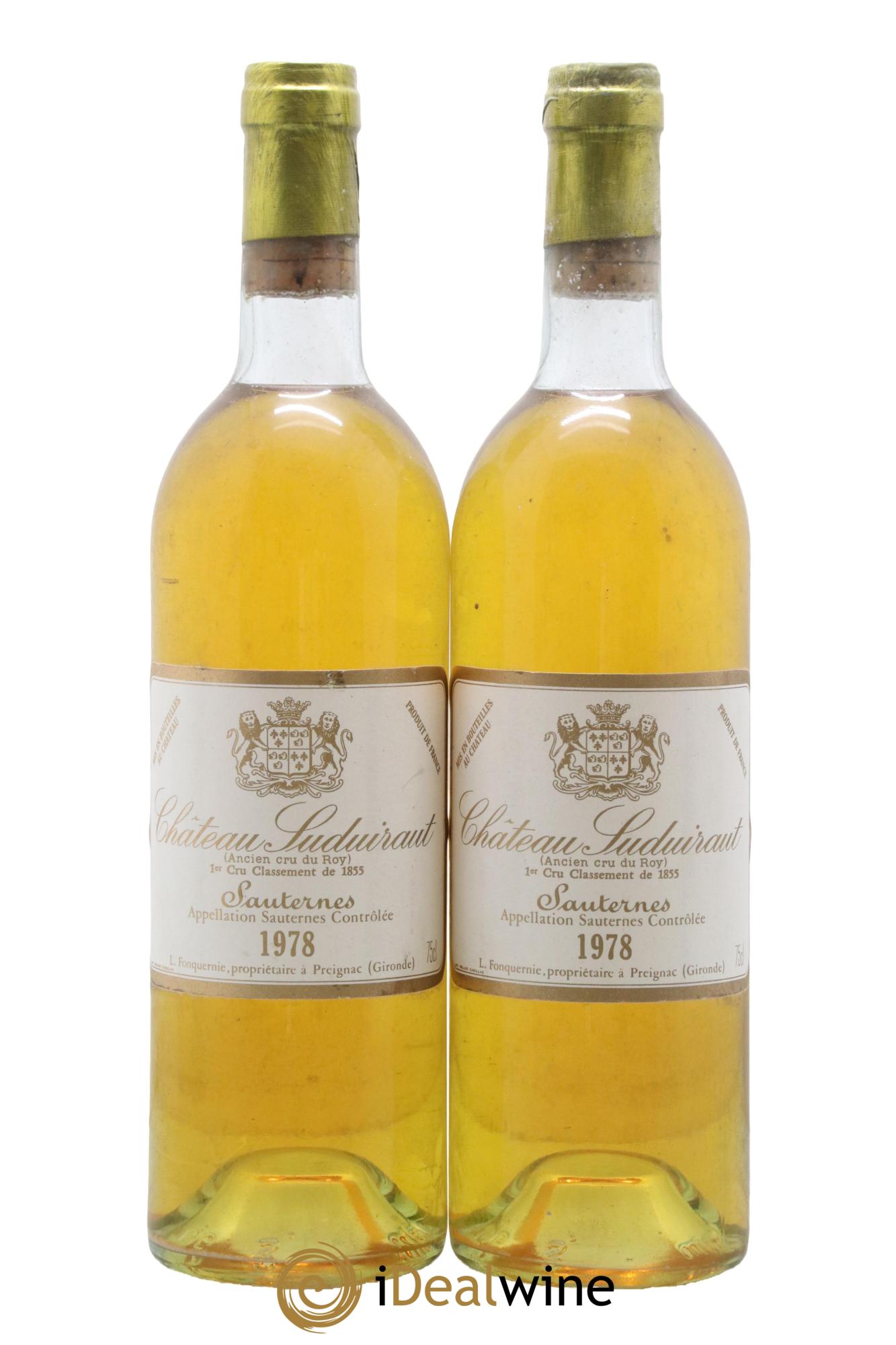 Château Suduiraut 1er Grand Cru Classé 1978 - Lotto di 2 bottiglie - 0