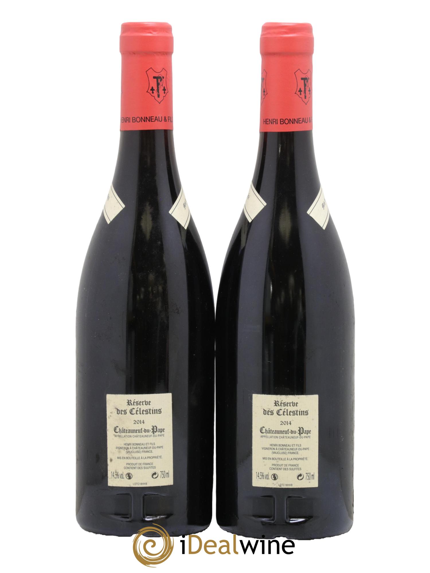 Châteauneuf-du-Pape Réserve des Célestins Henri Bonneau & Fils Hommage à Henri Bonneau 2014 - Lot de 2 bouteilles - 1