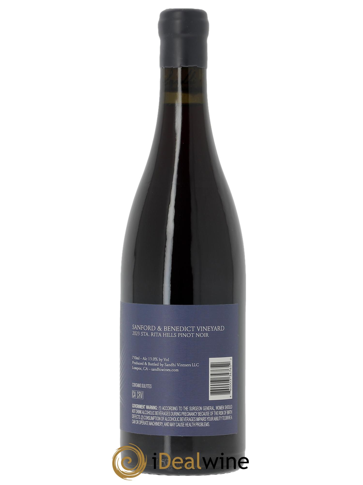 Santa Rita Hills Sandhi Sanford & Benedict Pinot Noir Sandhi Wines - Rajat Parr  2023 - Lot de 1 bouteille - 1