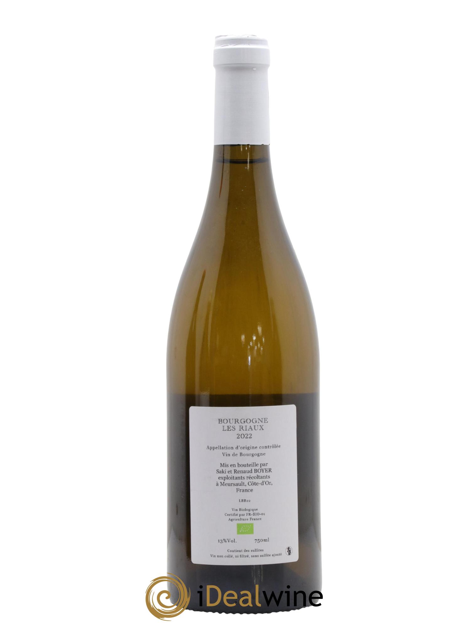 Bourgogne Les Riaux Renaud Boyer 2022 - Posten von 1 Flasche - 1
