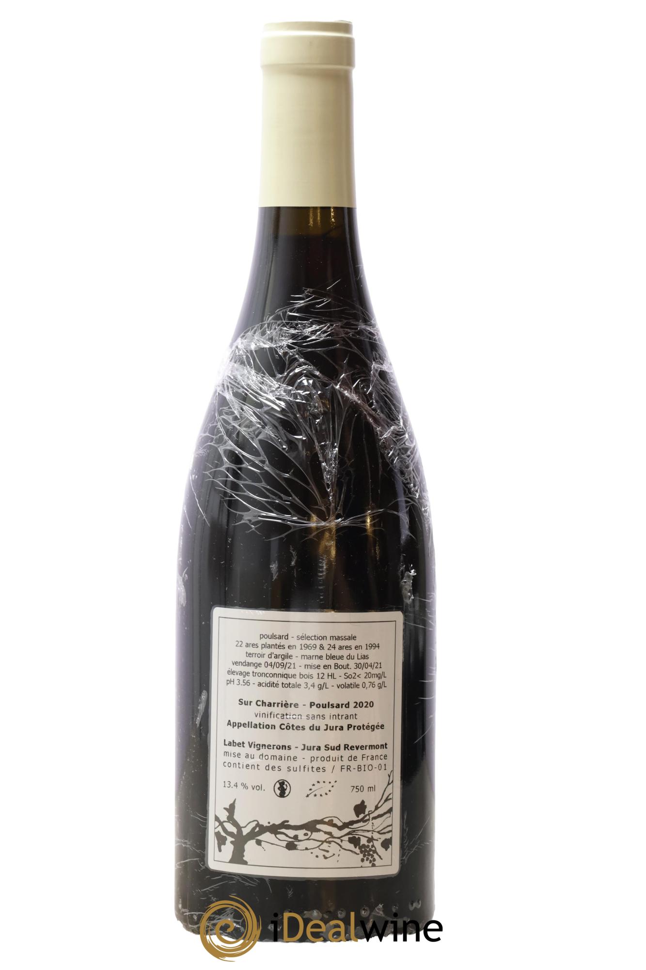 Côtes du Jura Poulsard Sur Charrière Romain - Julien - Charline Labet 2020 - Lot de 1 bouteille - 1