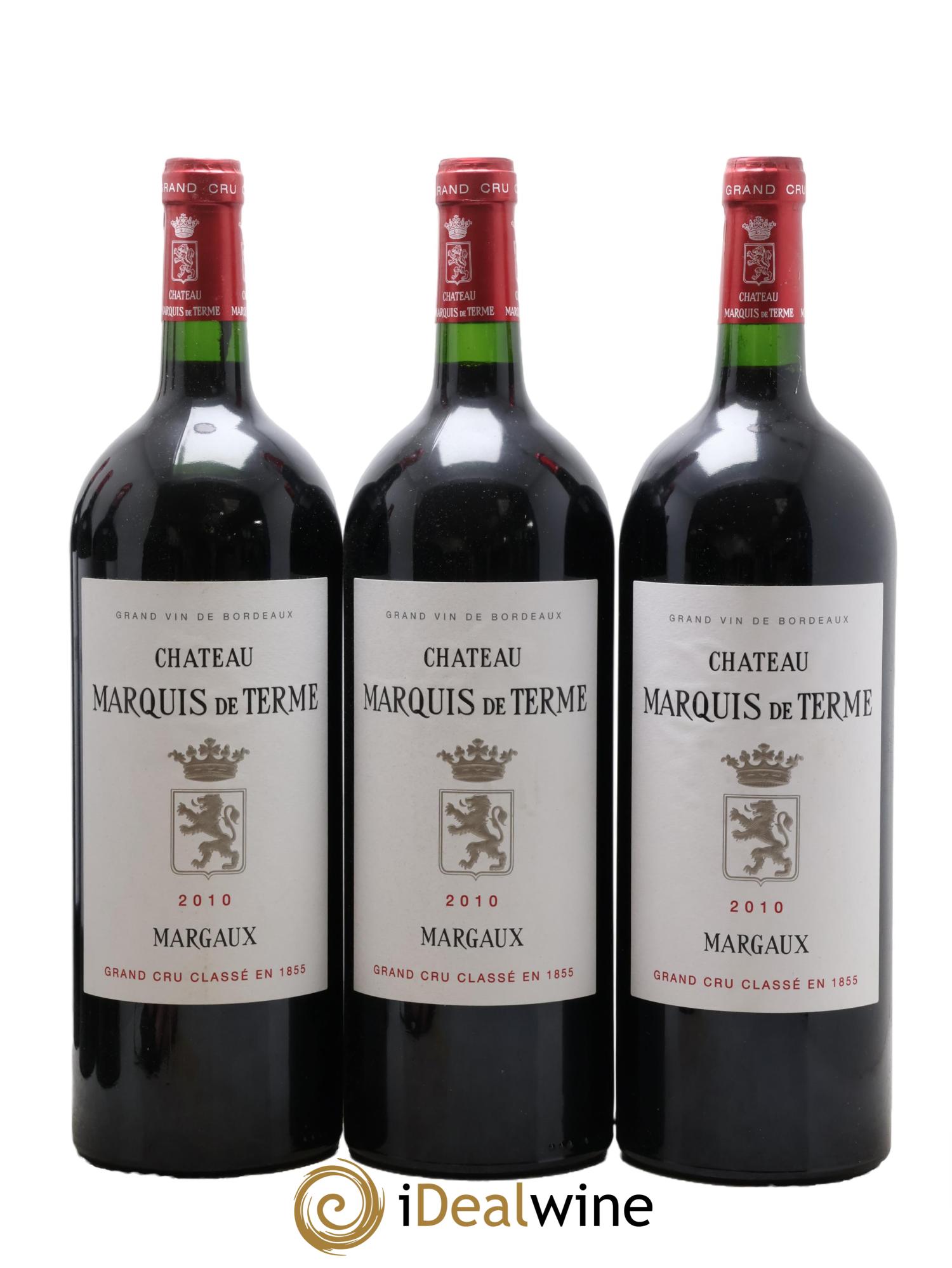 Château Marquis de Terme 4ème Grand Cru Classé  2010 - Posten von 6 Magnum - 1