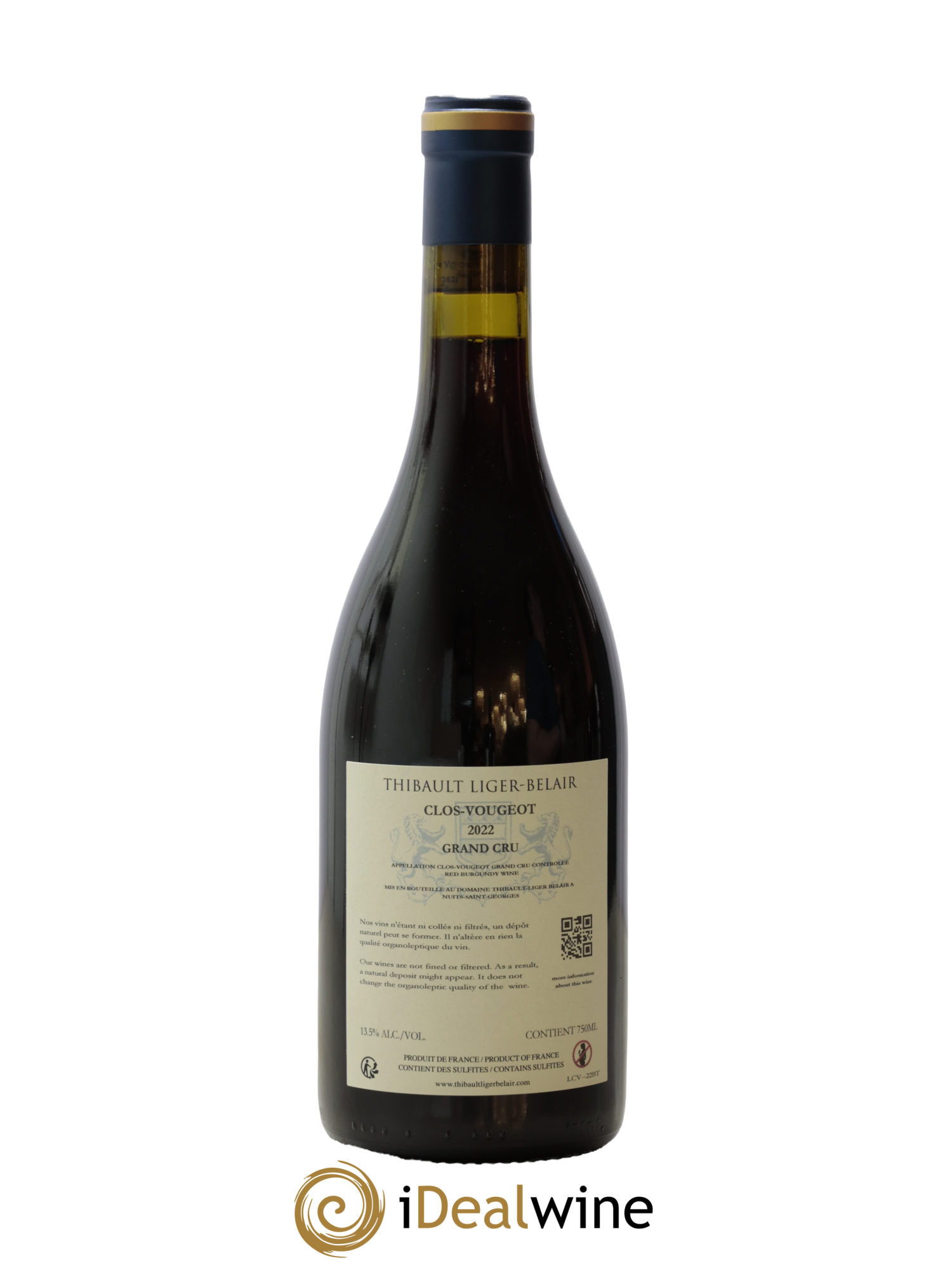 Clos de Vougeot Grand Cru Thibault Liger-Belair 2022 - Lot de 1 bouteille - 1