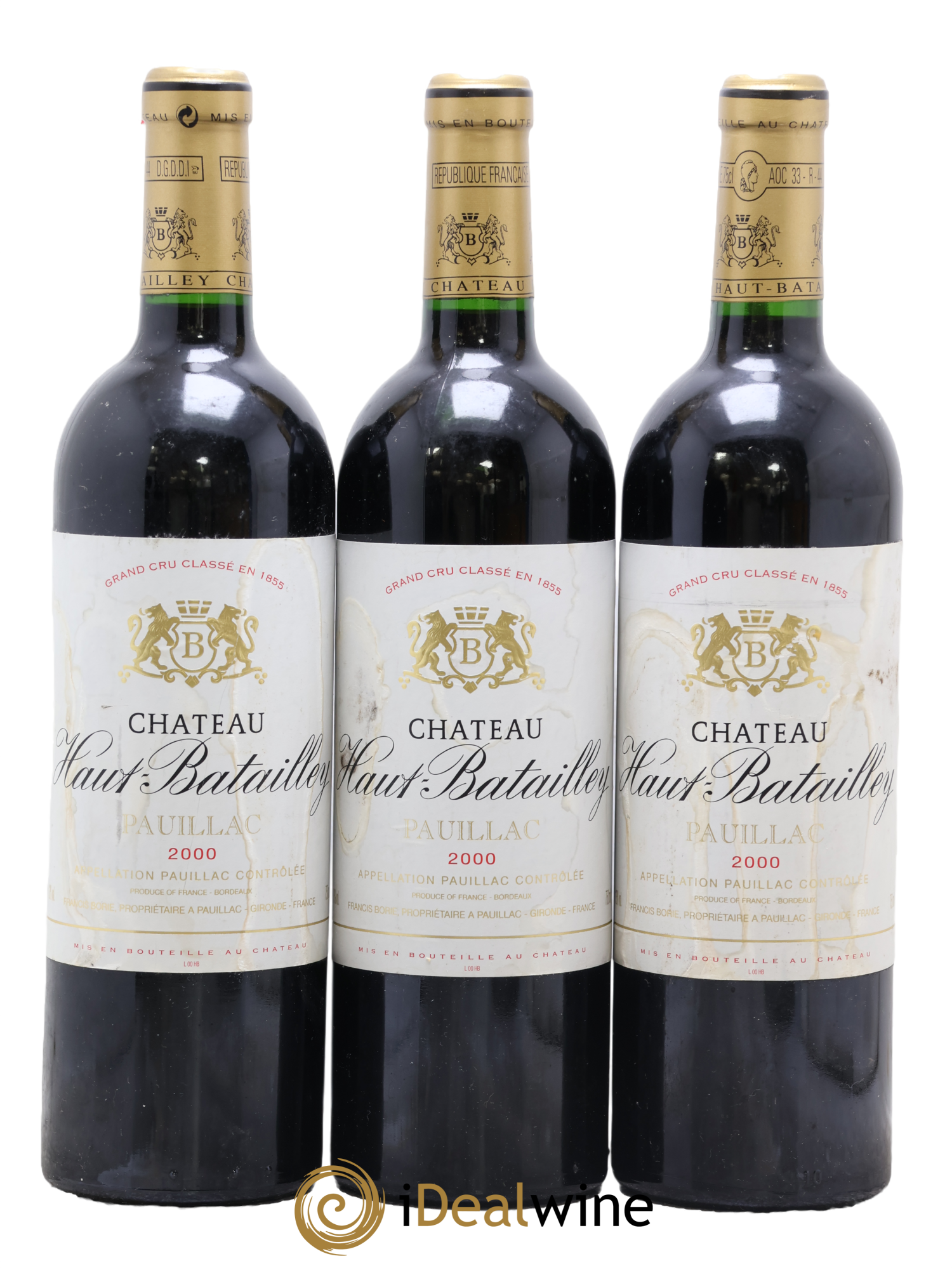 Château Haut Batailley 5ème Grand Cru Classé 2000 - Posten von 3 Flaschen - 0