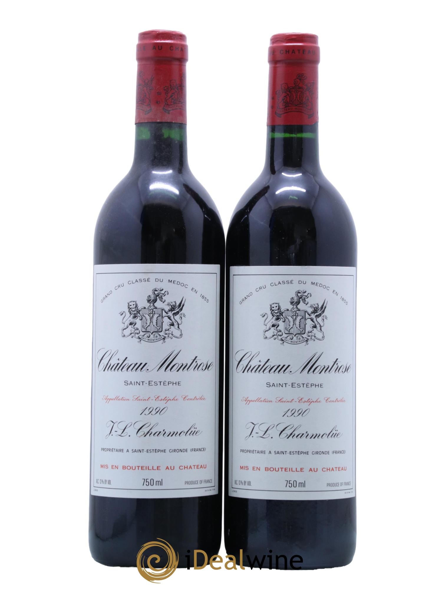 Château Montrose 2ème Grand Cru Classé 1990 - Lot de 2 bouteilles - 0