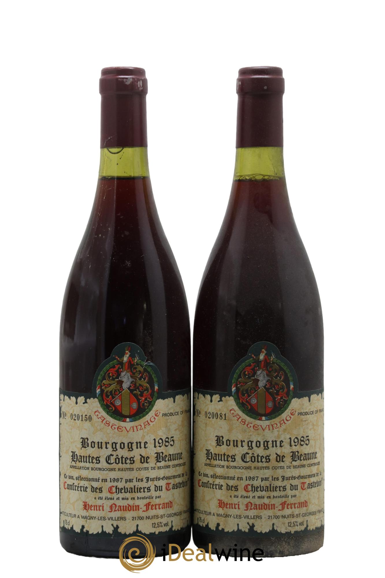 Hautes-Côtes de Beaune Naudin-Ferrand (Domaine) 1985 - Lot de 2 bouteilles - 0