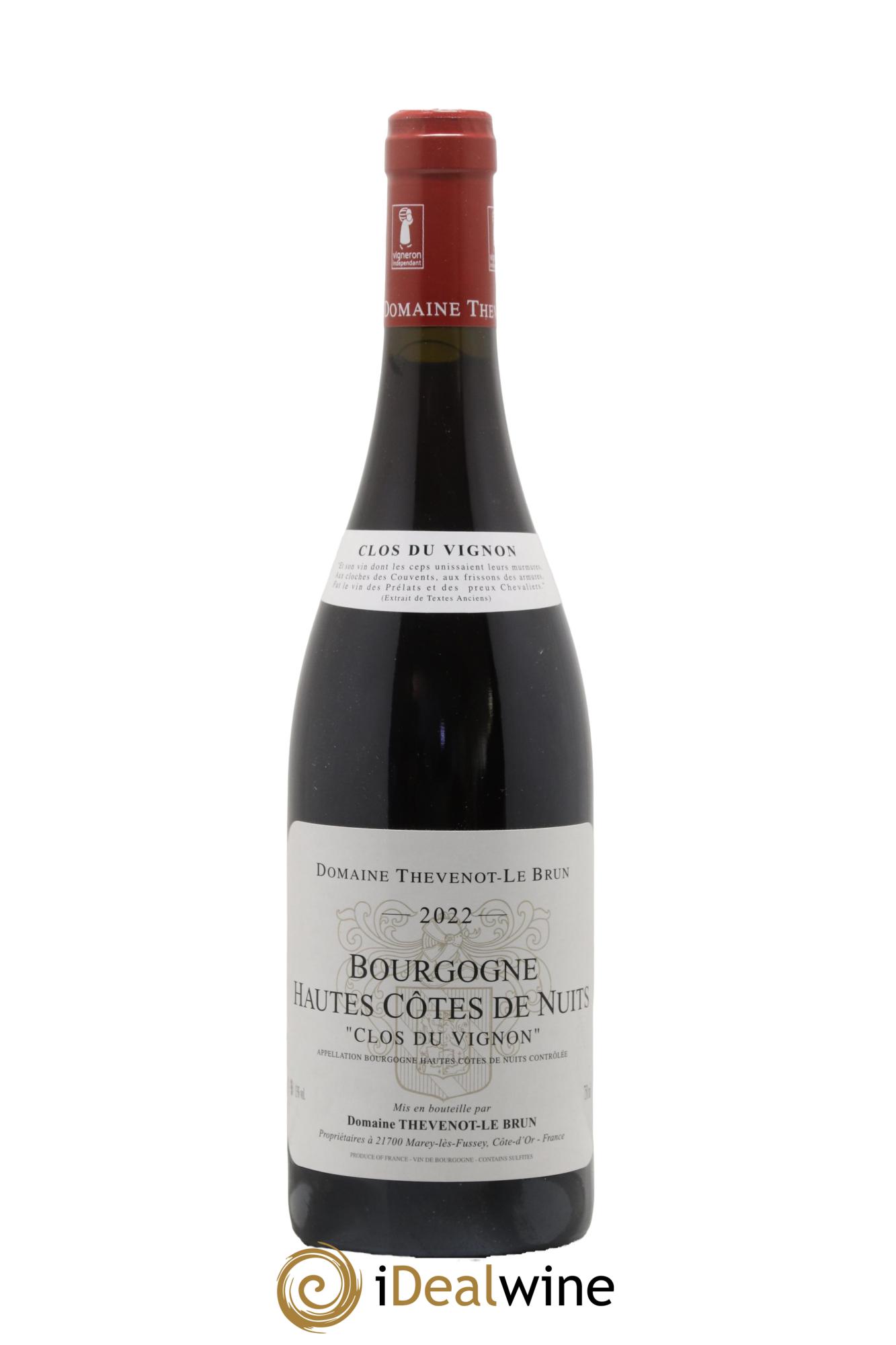Hautes-Côtes de Nuits Clos Du Vignon Thevenot Le Brun 2022 - Lot de 1 bouteille - 0