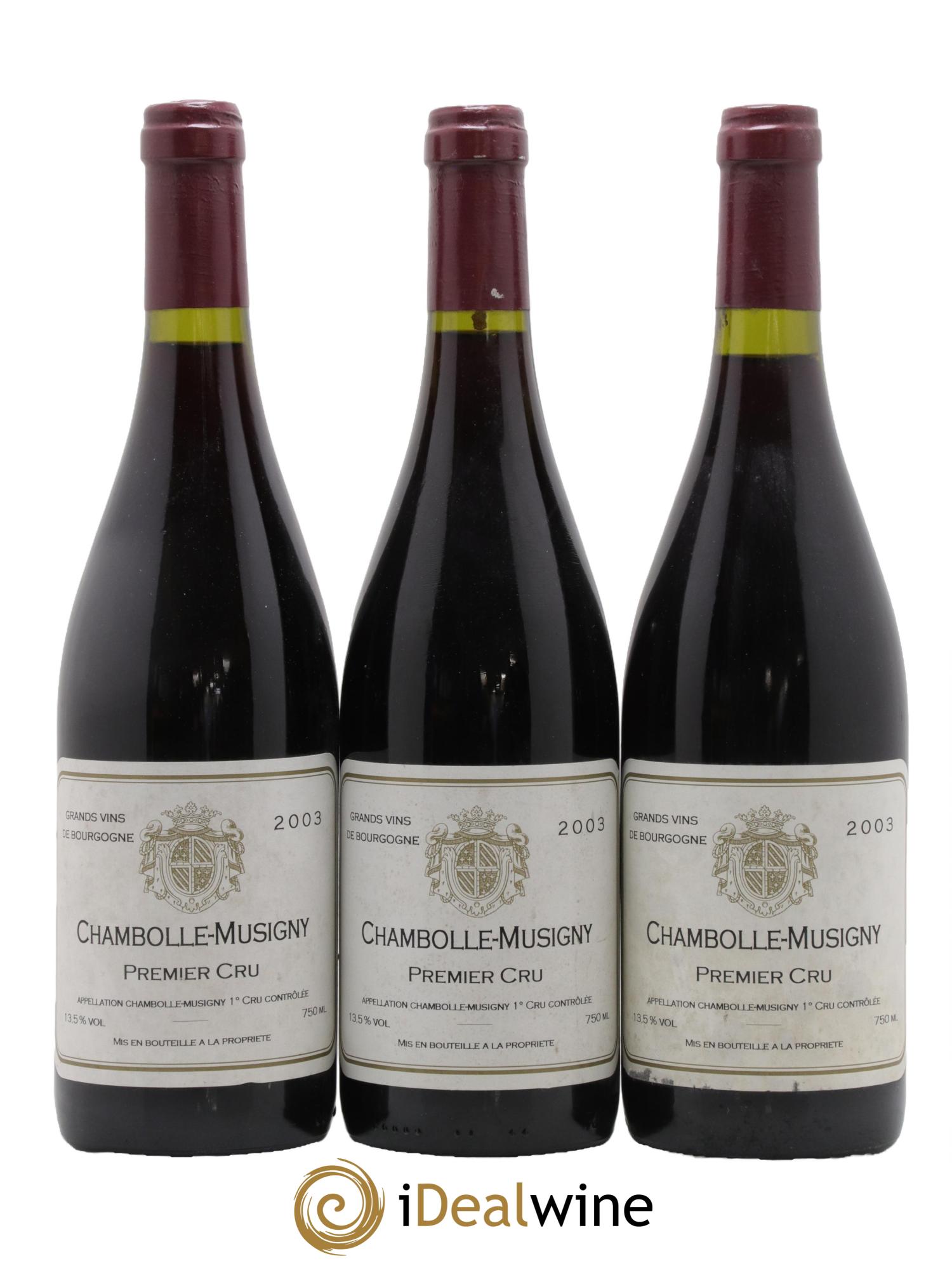 Chambolle-Musigny 1er Cru 2003 - Lot de 3 bouteilles - 0