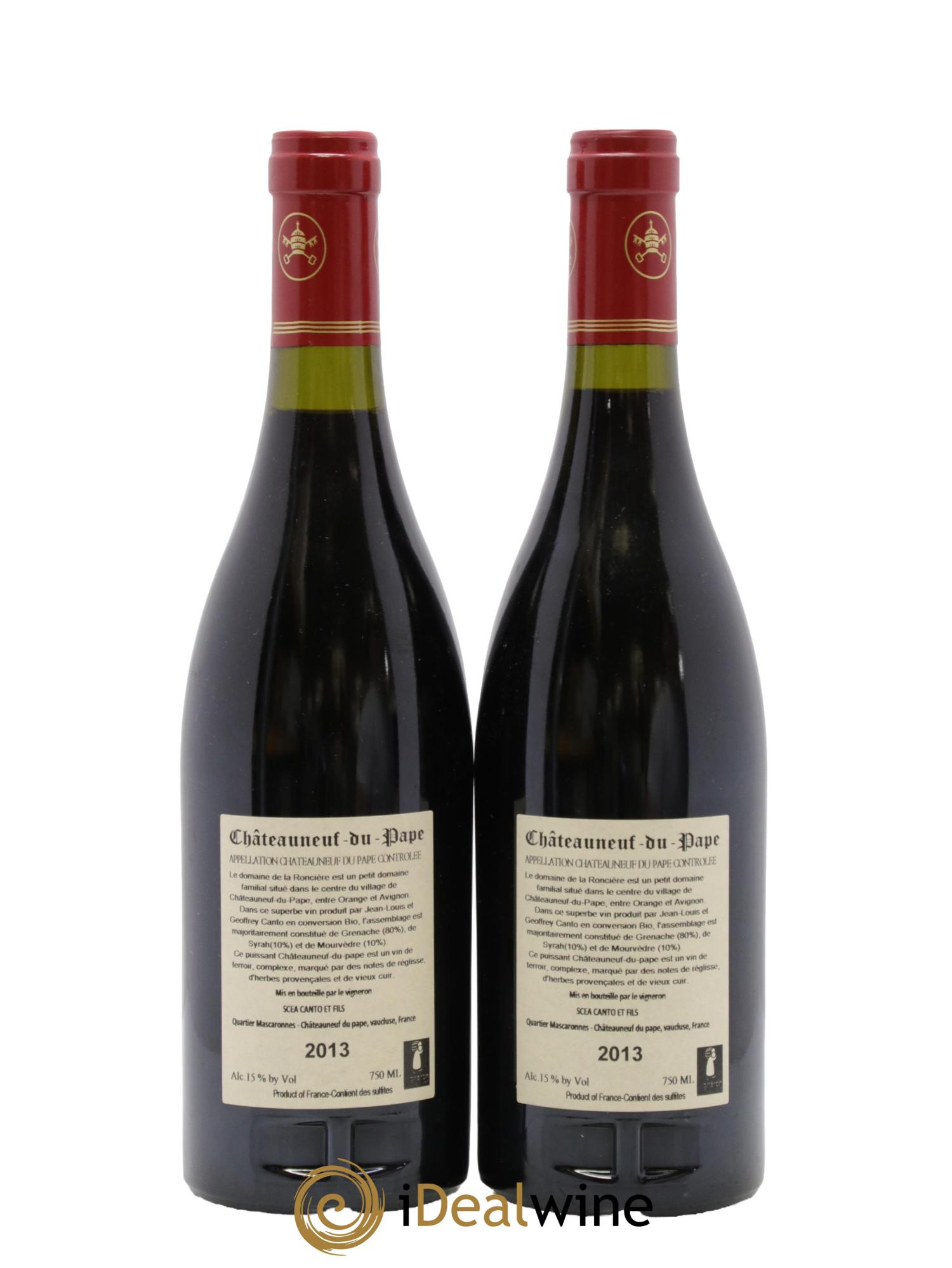 Châteauneuf-du-Pape Domaine de la Roncière 2013 - Lot de 2 bouteilles - 1