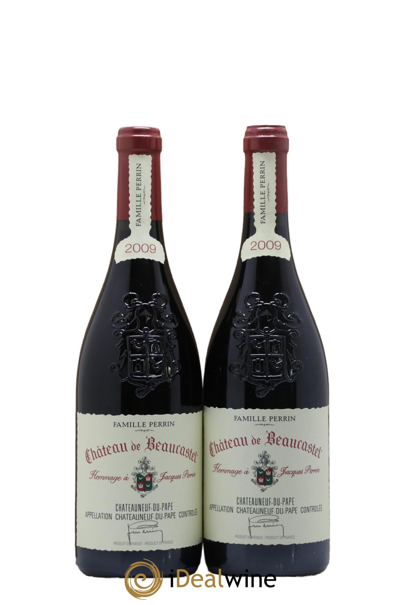 Châteauneuf-du-Pape Château de Beaucastel Hommage à Jacques Perrin Famille Perrin 2009 - Lot de 2 bouteilles - 0