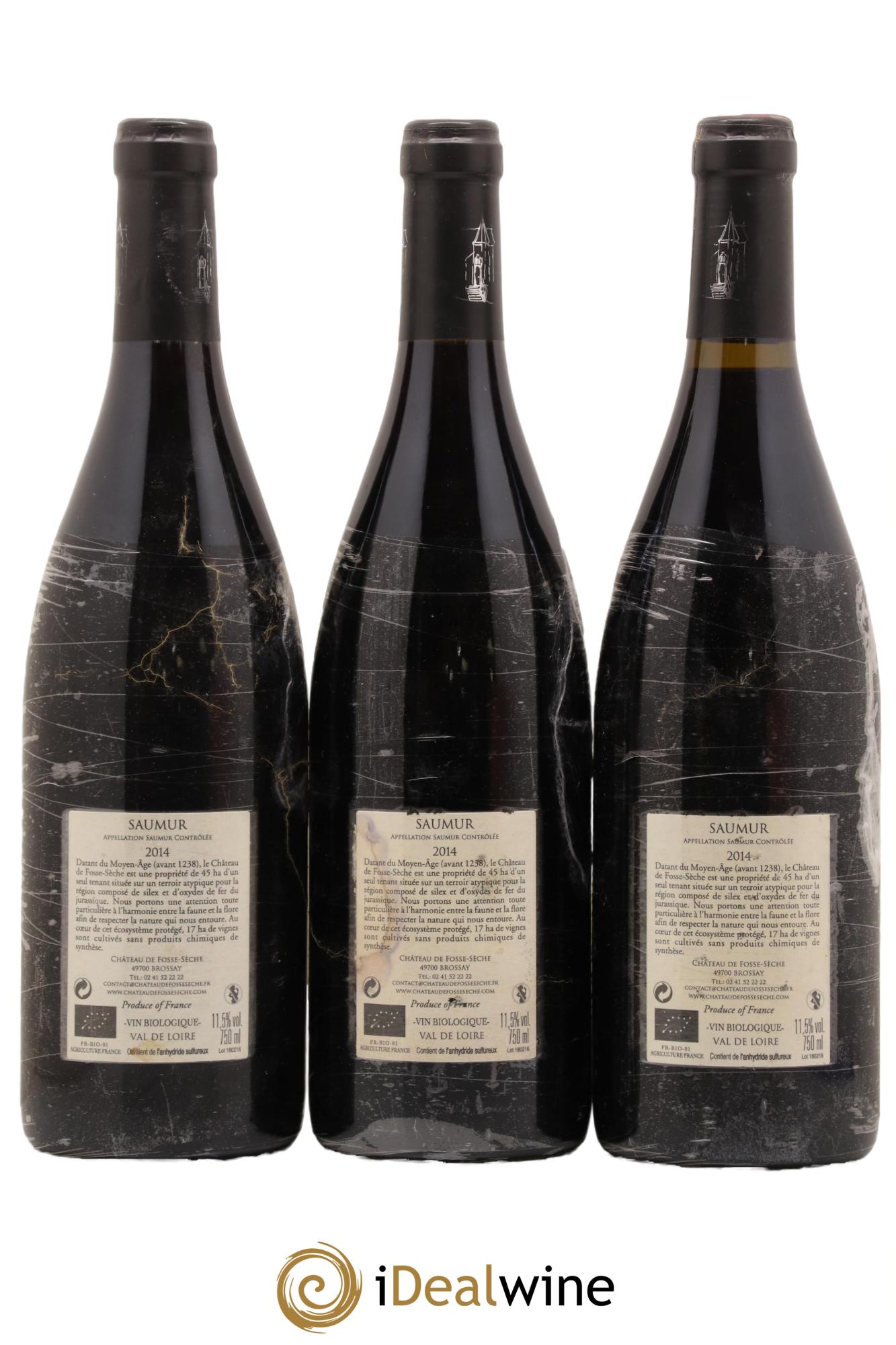 Saumur Eolithe Château de Fosse-Sèche 2014 - Lot de 3 bouteilles - 1