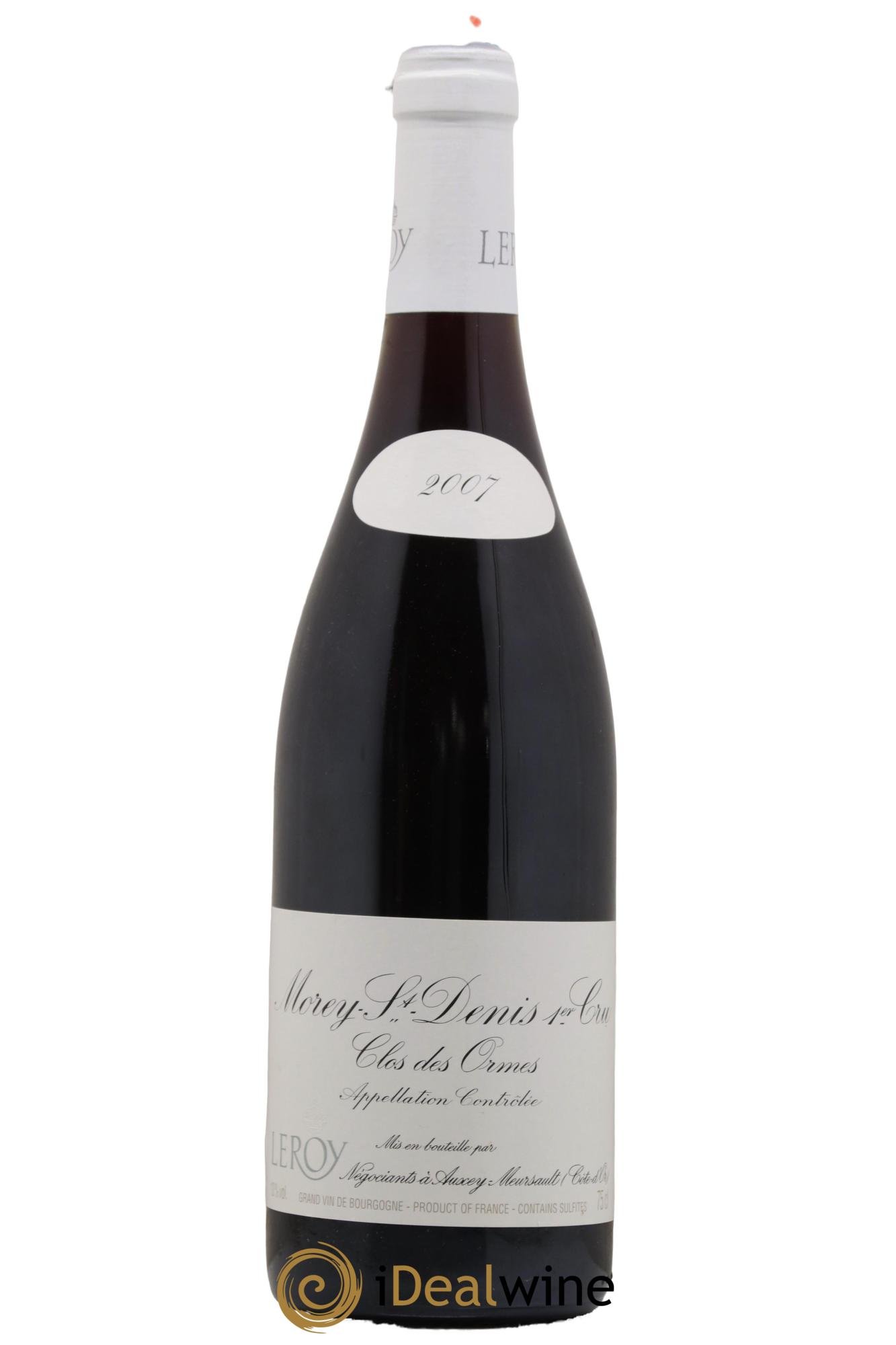 Morey-Saint-Denis 1er Cru Clos des Ormes Leroy SA 2007 - Lot de 1 bouteille - 0
