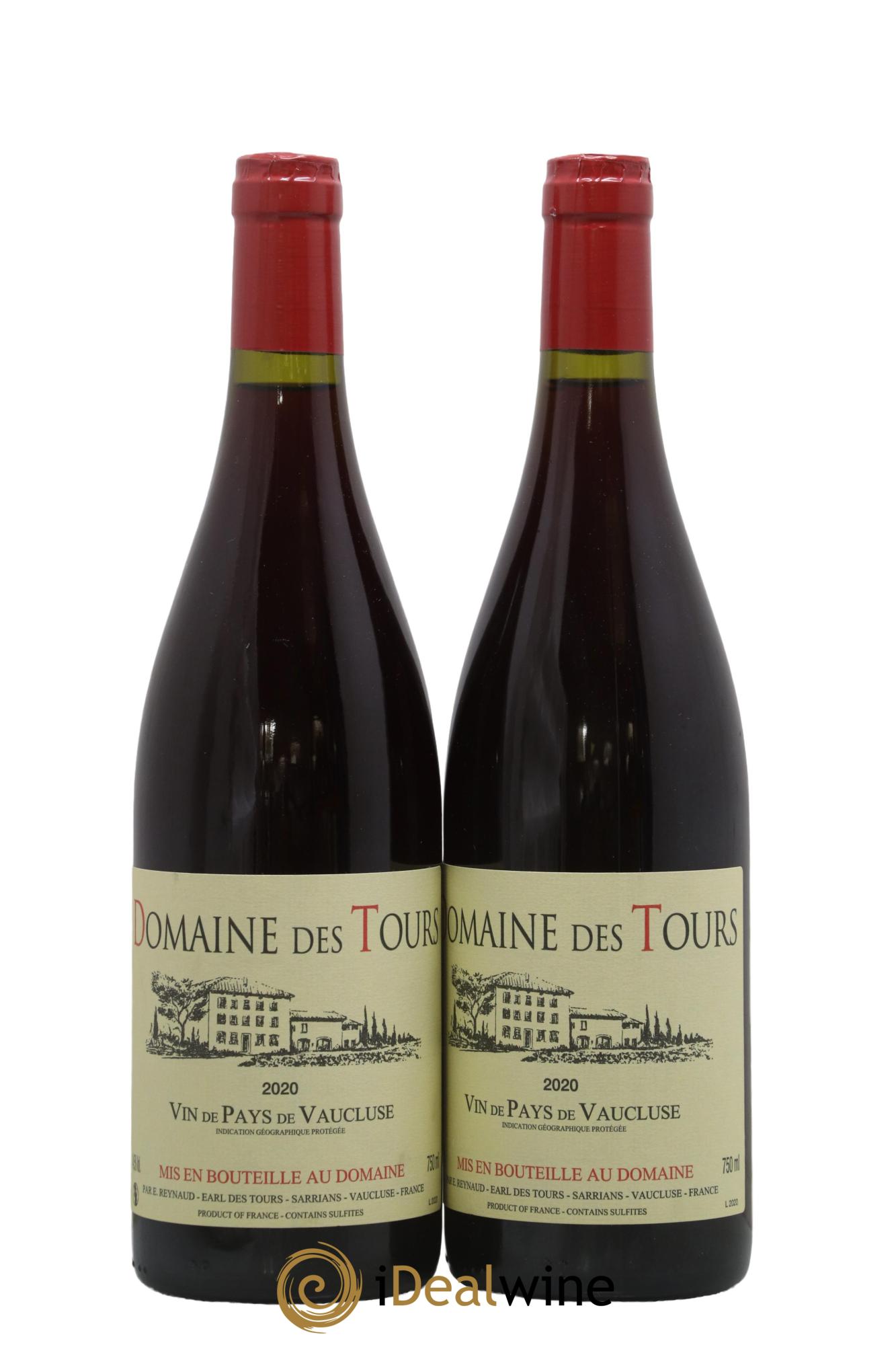 Vaucluse (Vin de Pays de Vaucluse) Domaine des Tours Emmanuel Reynaud 2020 - Lot de 2 bouteilles - 0