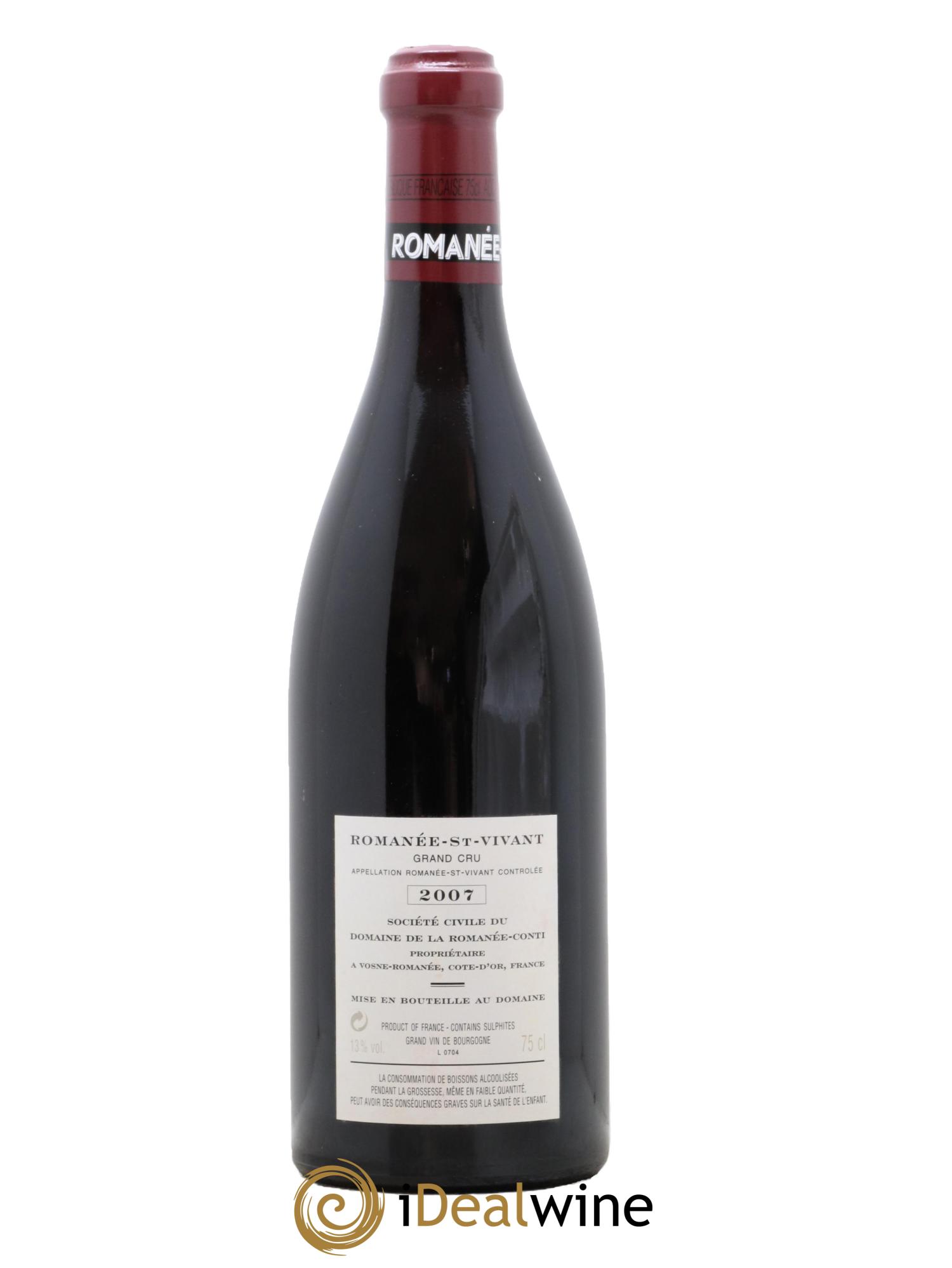 Romanée-Saint-Vivant Grand Cru Domaine de la Romanée-Conti  2007 - Lotto di 1 bottiglia - 1