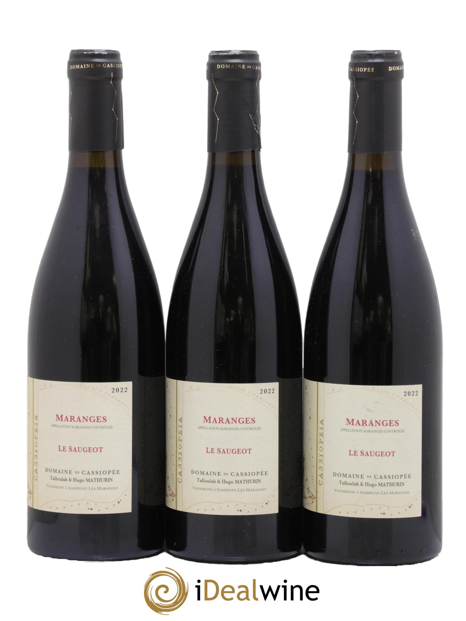Maranges Le Saugeot Domaine de Cassiopée 2022 - Lot de 3 bouteilles - 1