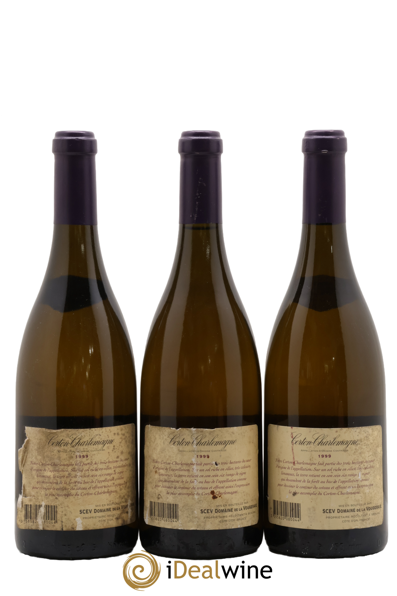 Charlemagne La Vougeraie 1999 - Lot de 3 bouteilles - 1