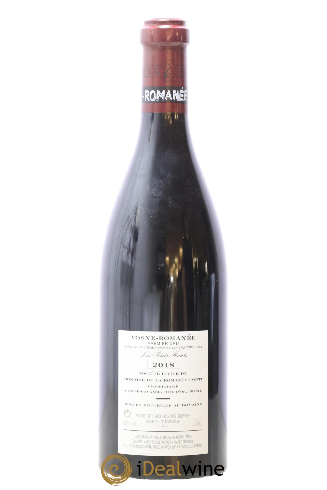 Vosne-Romanée 1er Cru Les Petits Monts Domaine de La Romanée-Conti 2018 - Lot de 1 bouteille - 1