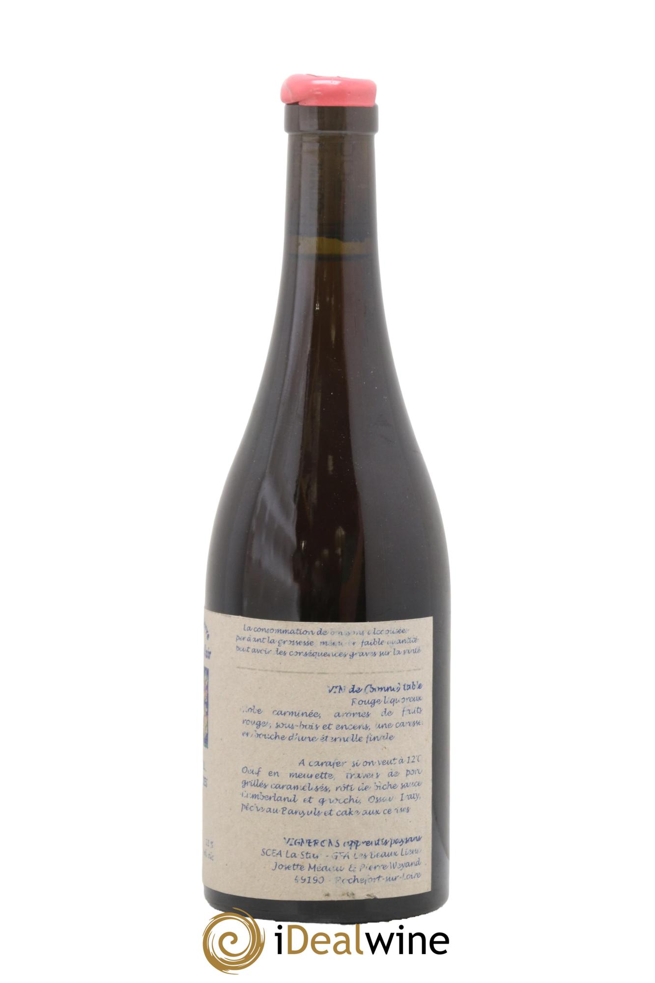 Vin de France Un Vin De Terre Libre Comme L'Air Le Pur Elixir Des Gasneries Josette Medau & Pierre Weynand 2005 - Lot de 1 format 50cl - 1