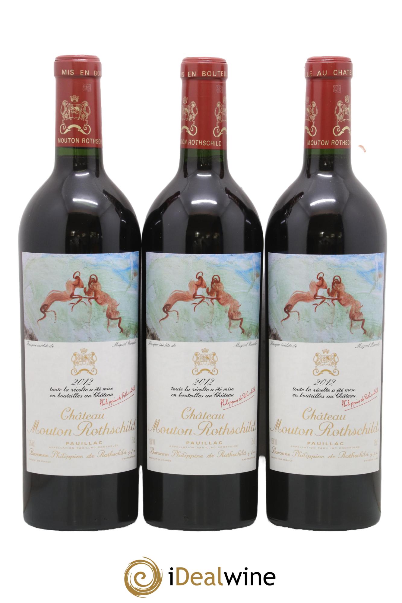 Château Mouton Rothschild 1er Grand Cru Classé 2012 - Lotto di 3 bottiglie - 0