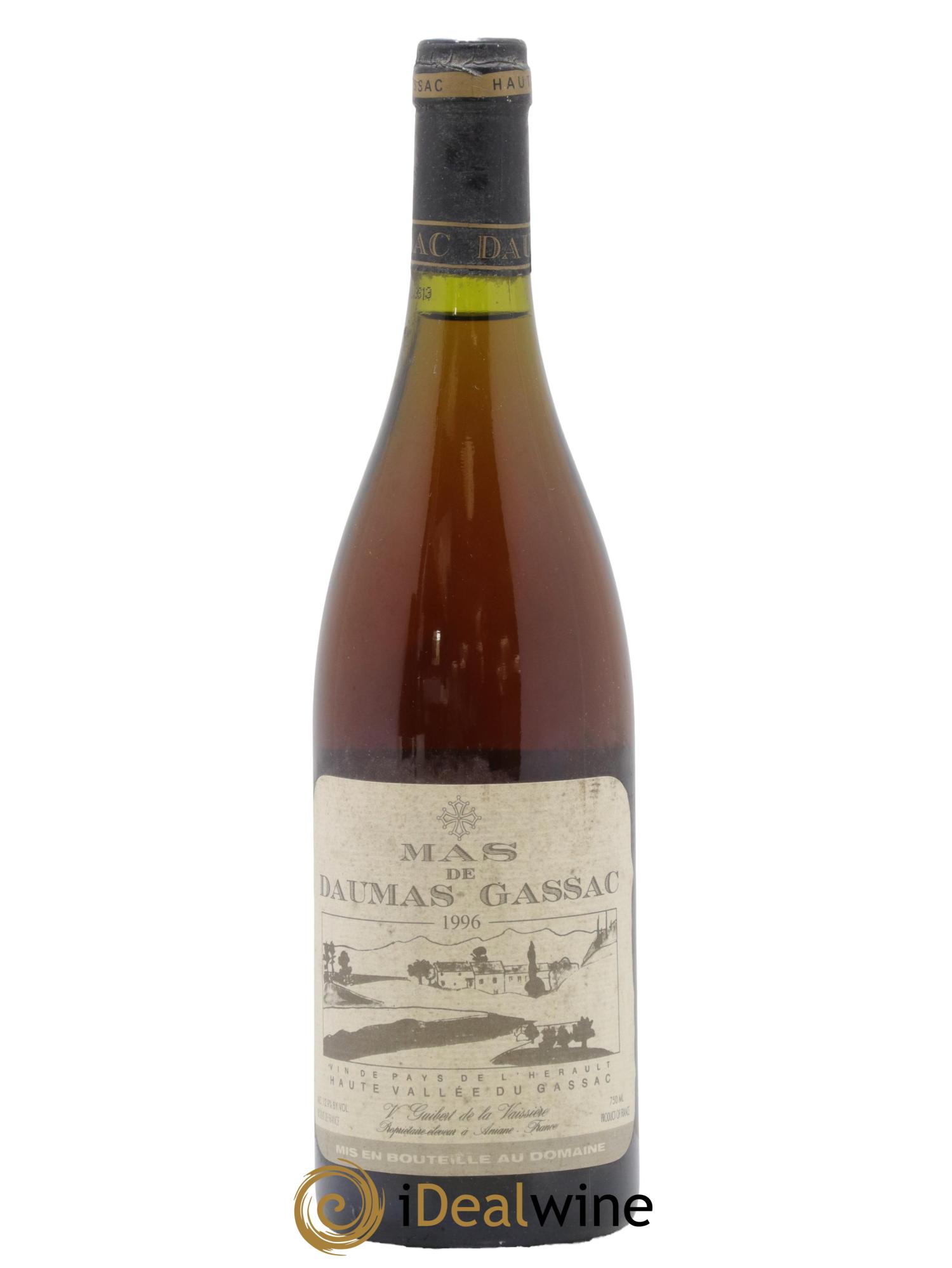 Saint-Guilhem-le-Désert - Cité d'Aniane Mas Daumas Gassac Famille Guibert de La Vaissière 1996 - Lot de 1 bouteille - 0