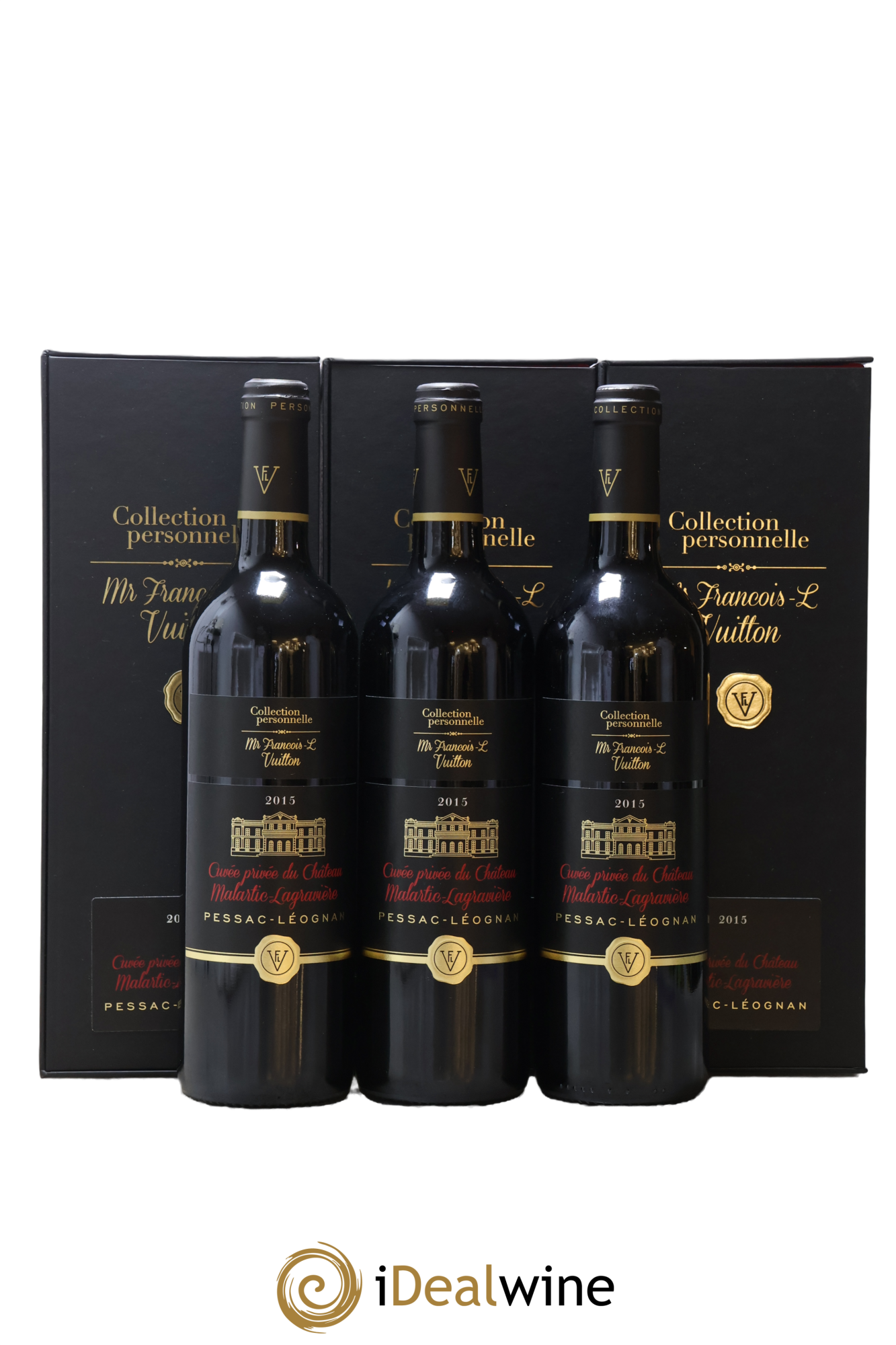 Pessac-Léognan Cuvée Privée Du Château Malartic Lagravière Avec Collection Personnelle Mr François Vuitton 2015 - Lot de 3 bouteilles - 0