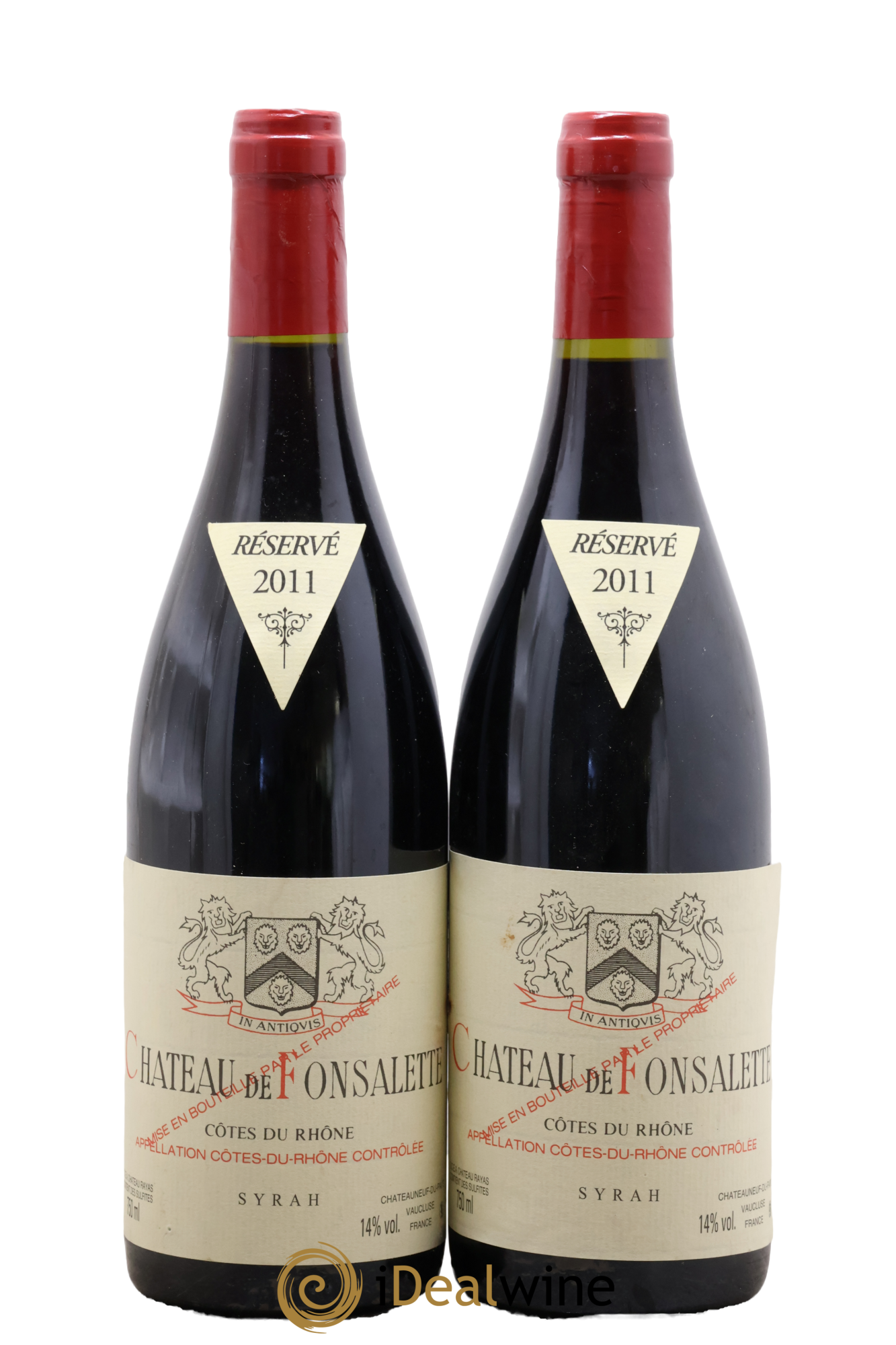 Côtes-du-Rhône Cuvée Syrah Château de Fonsalette 2011 - Lot de 2 bouteilles - 0