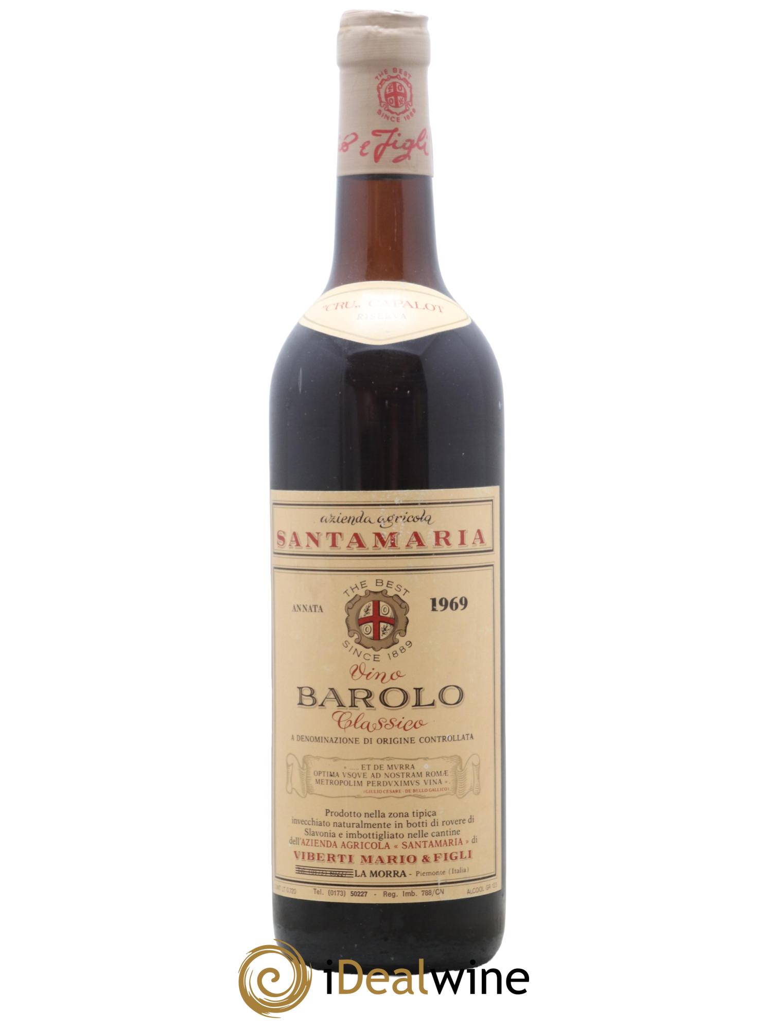 Barolo Riserva Capalot Santamaria 1969 - Posten von 1 Flasche - 0