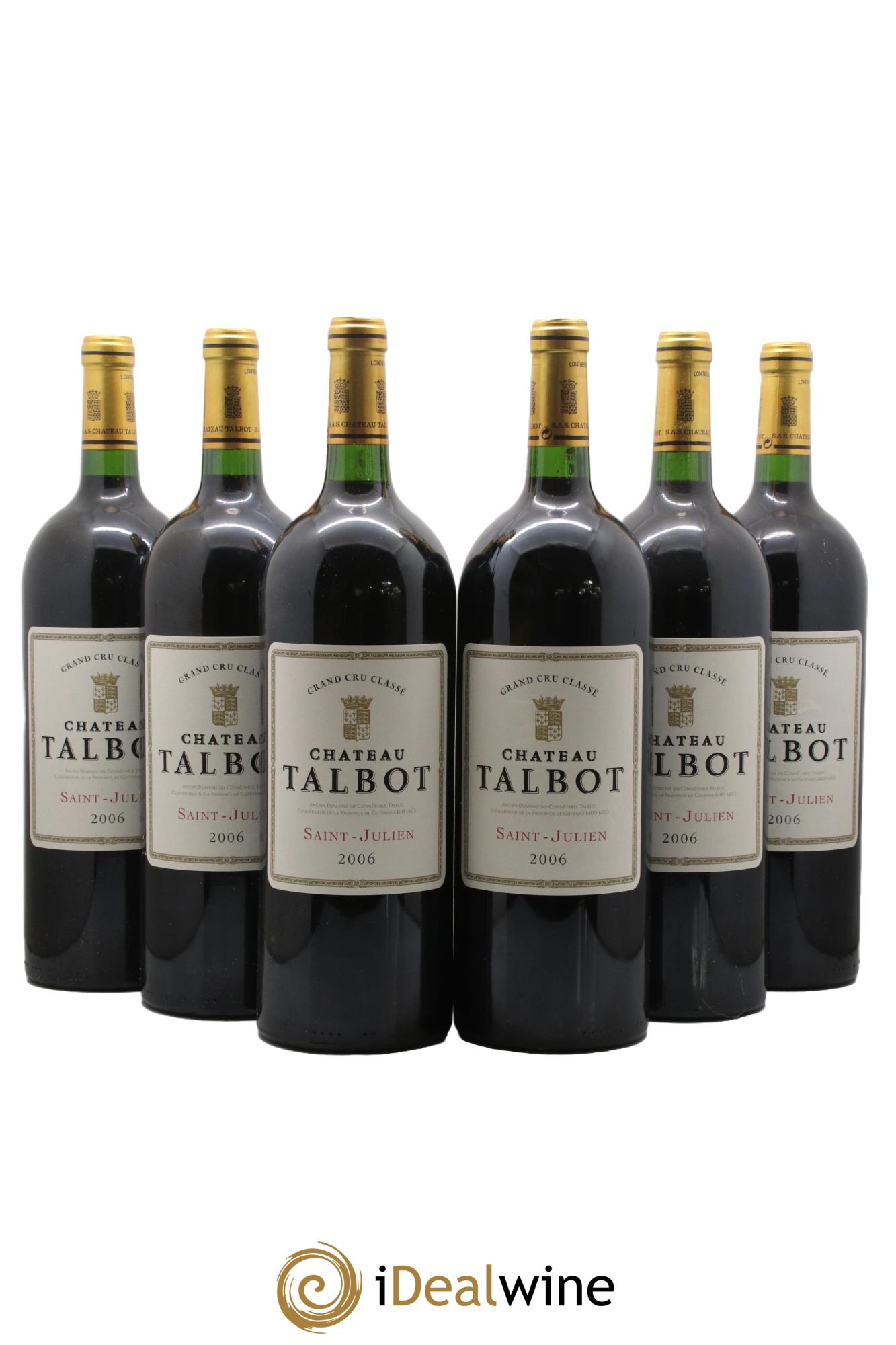 Château Talbot 4ème Grand Cru Classé 2006 - Lot de 6 magnums - 0