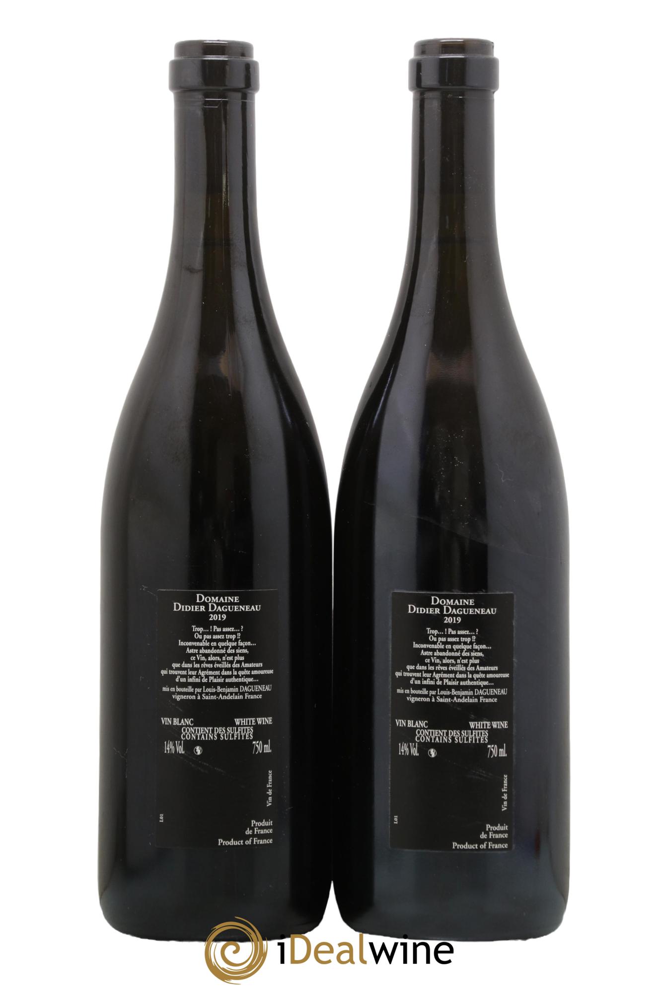 Vin de France (anciennement Pouilly-Fumé) Silex Dagueneau (Domaine Didier - Louis-Benjamin) 2019 - Posten von 2 Flaschen - 1