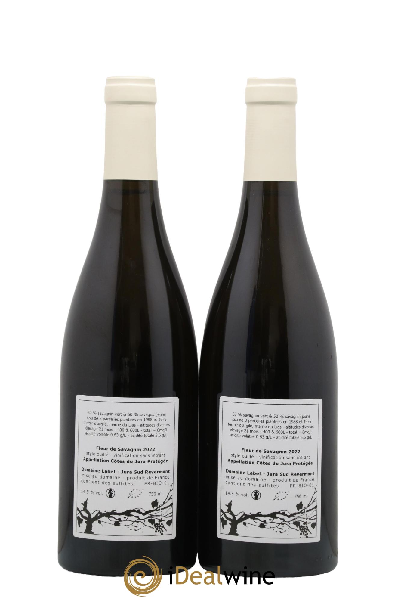 Côtes du Jura Fleur de Savagnin Romain - Julien  - Charline Labet  2022 - Lot of 2 bottles - 1