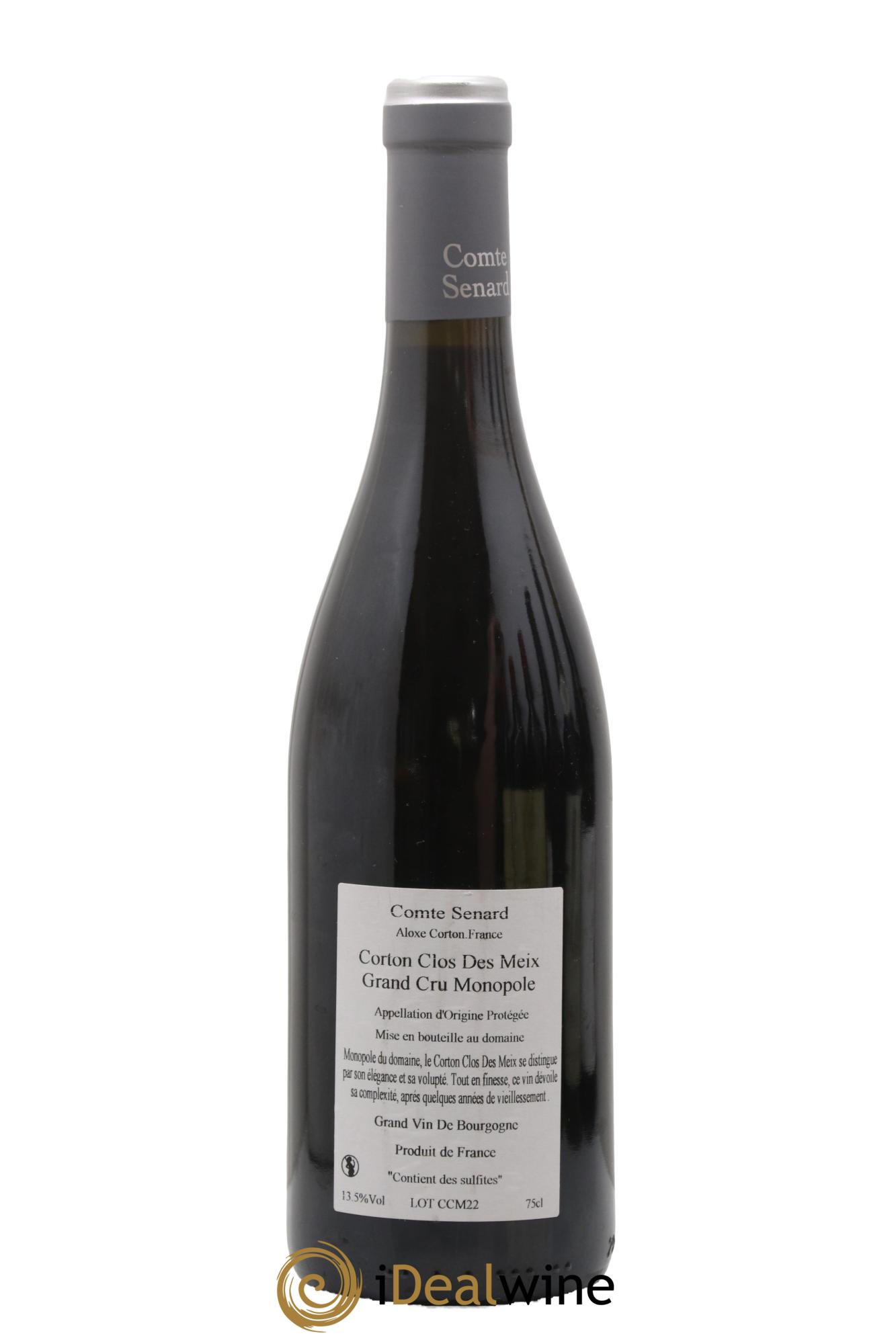 Corton Grand Cru Clos des Meix Monopole Comte Senard 2022 - Lot of 1 bottle - 1