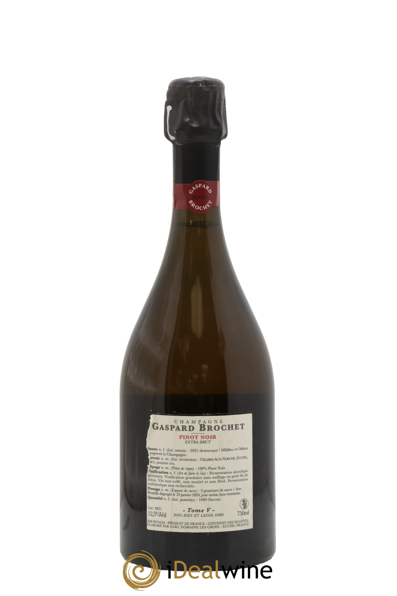 Pinot Noir Extra-Brut Tome V Gaspard Brochet 2021 - Lot de 1 bouteille - 1
