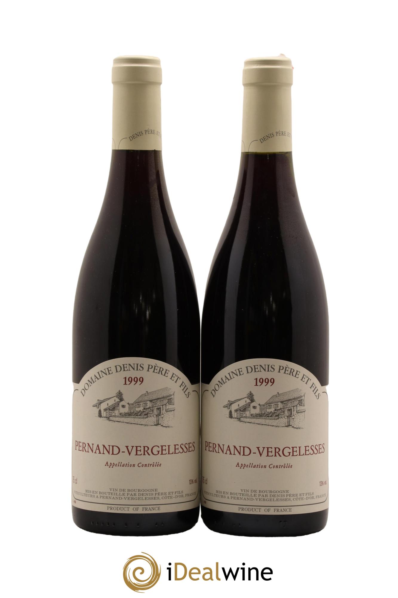 Pernand-Vergelesses Domaine Denis Pere et Fils 1999 - Lot de 2 bouteilles - 0