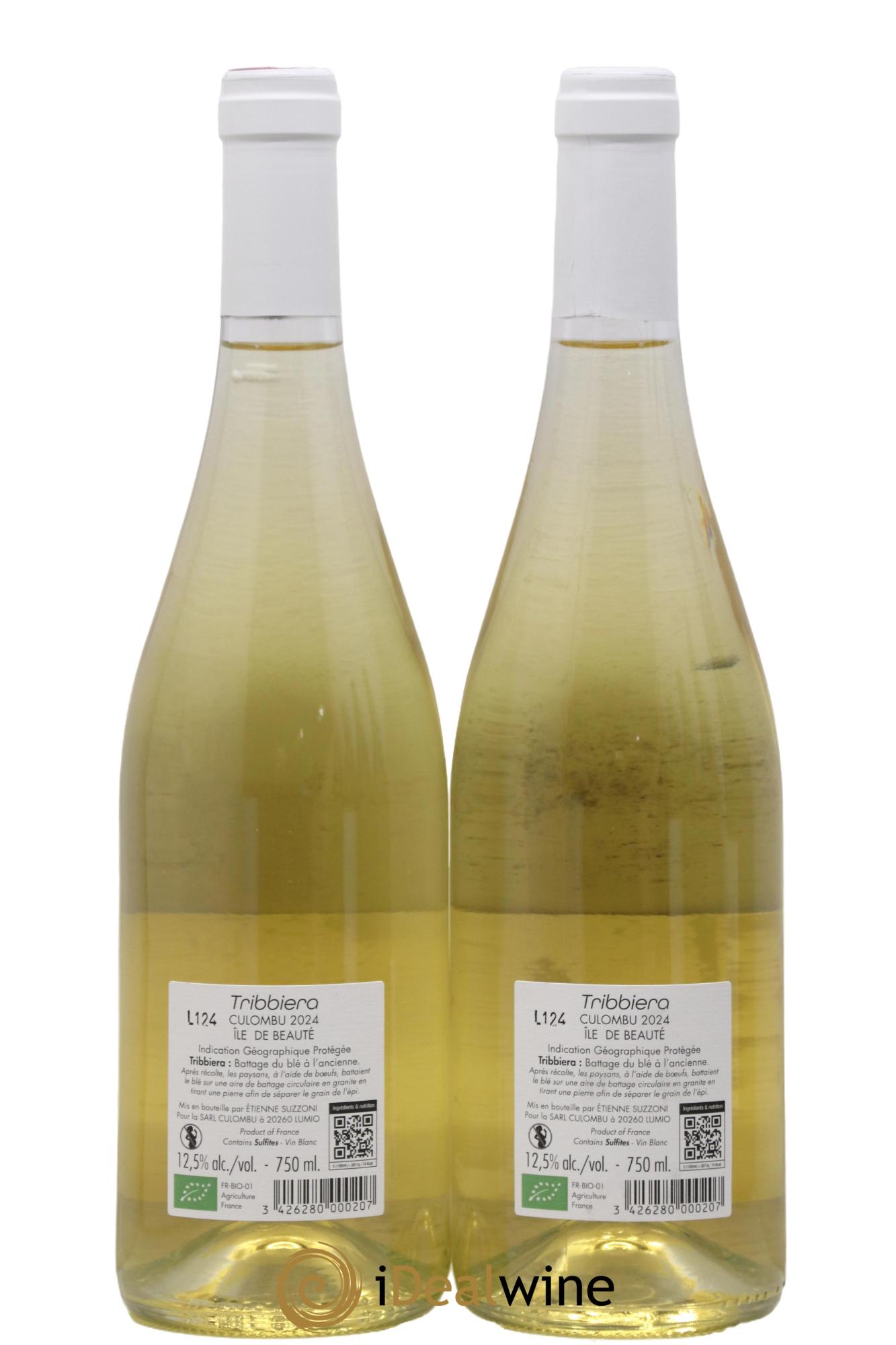 Vin de Corse IGP Ile de Beauté Tribbiera Clos Culombu 2024 - Lot de 2 bouteilles - 1