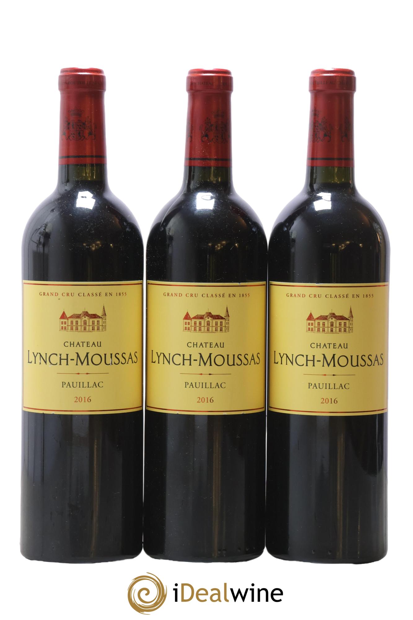Château Lynch Moussas 5ème Grand Cru Classé 2016 - Lot of 3 bottles - 0
