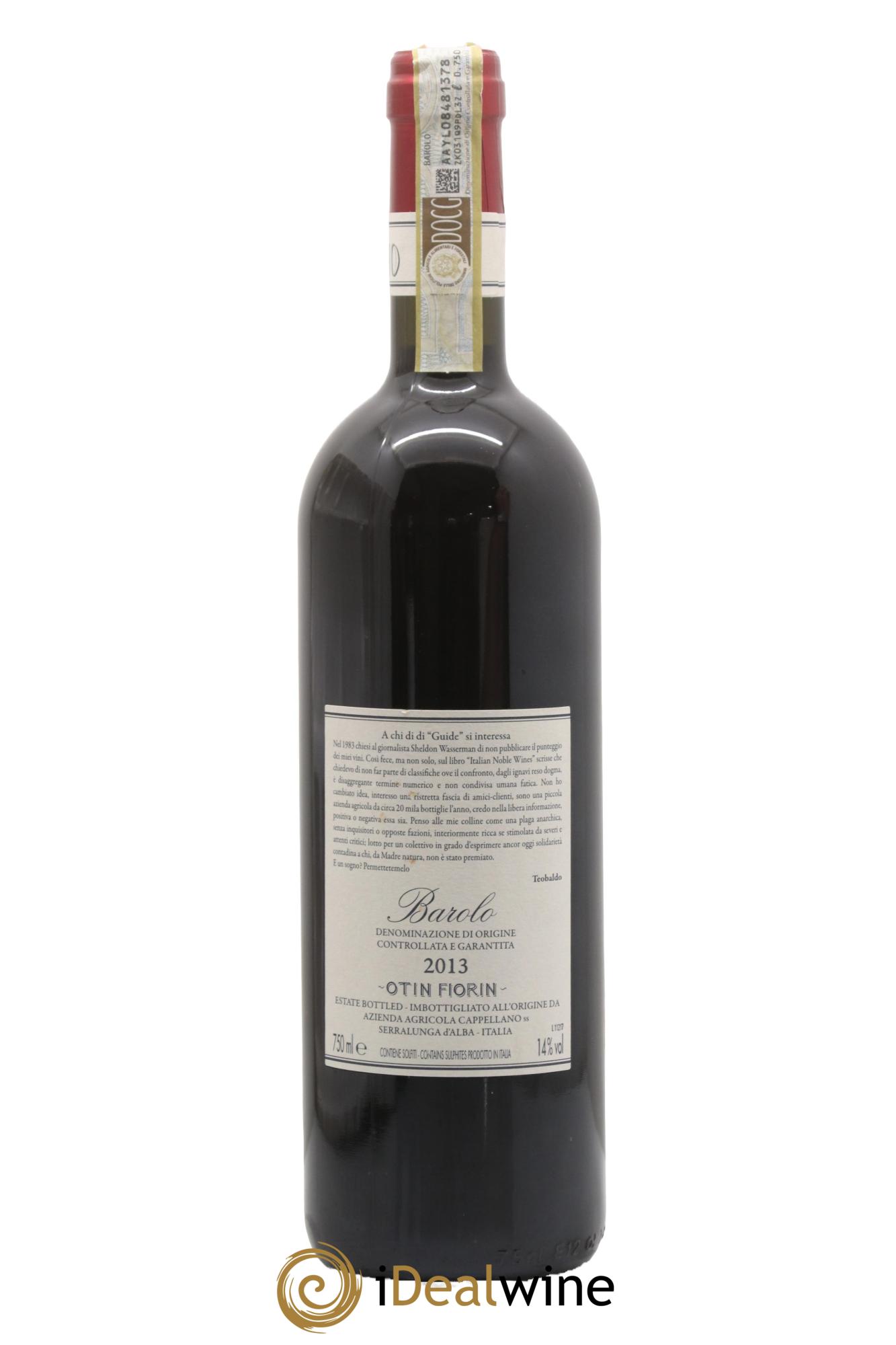 Barolo DOCG Pié Franco Cappellano 2013 - Lot of 1 bottle - 1