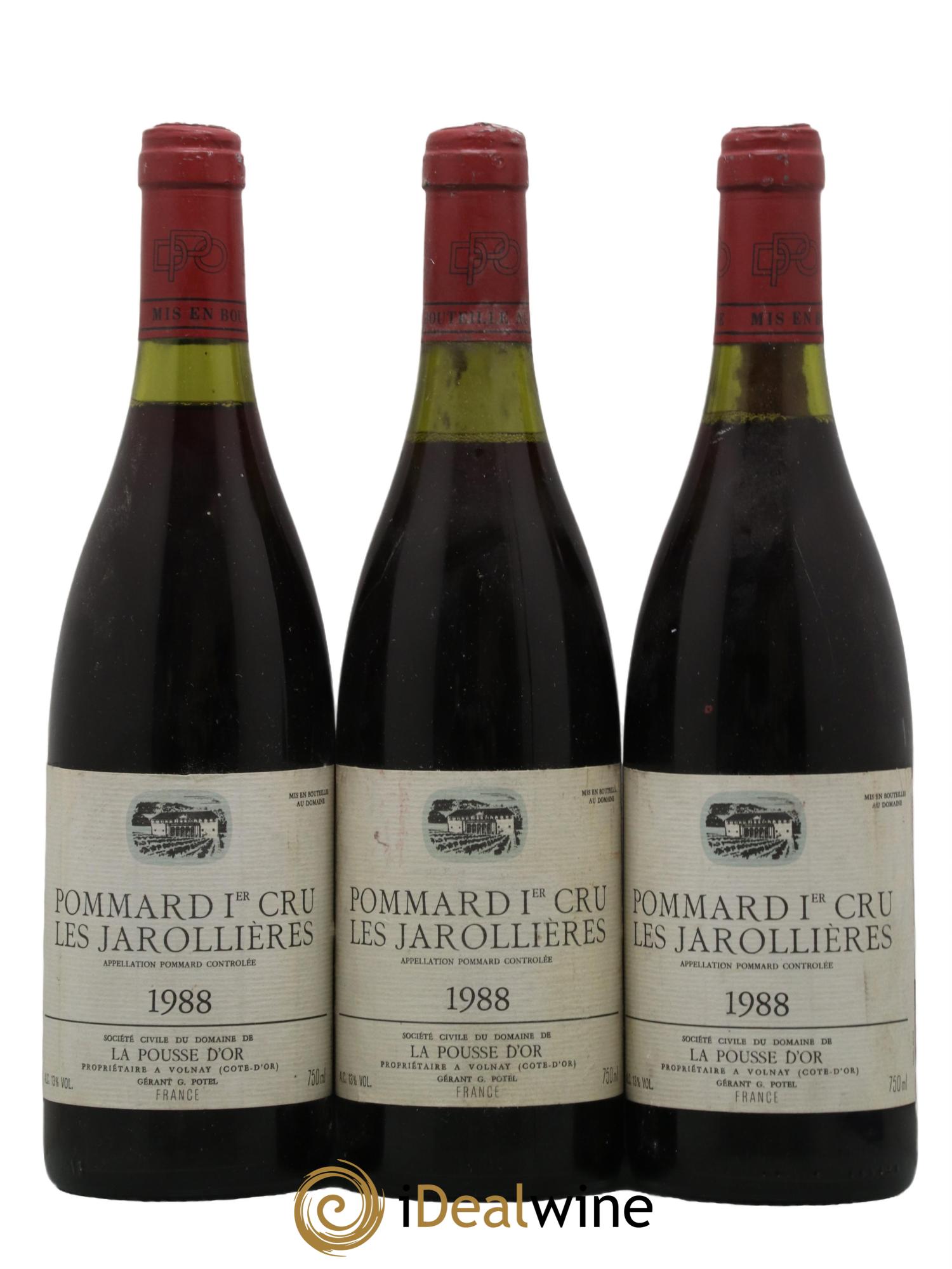 Pommard 1er Cru Les Jarollières La Pousse d'Or (Domaine de) 1988 - Lot de 3 bouteilles - 0